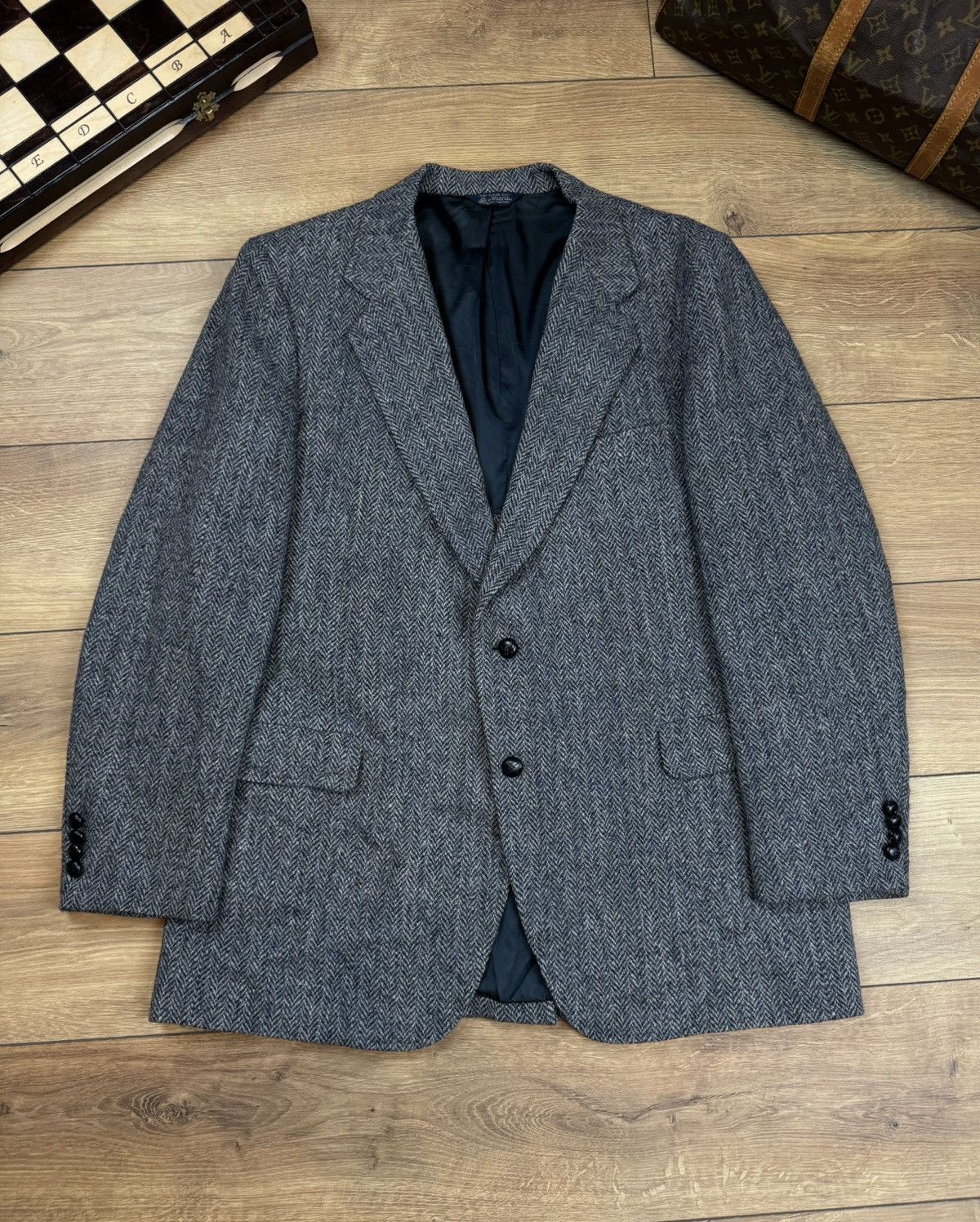 Harris Tweed Vintage wool blazer Harris Tweed original luxury item Size 46L - 1 Thumbnail