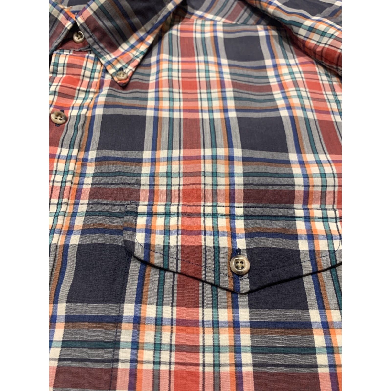 Gant GANT Men's Long Sleeve Plaid Button-Down Shirt, Casual Business Wedding Workwear, Blue, Large Size US L / EU 52-54 / 3 - 4 Thumbnail