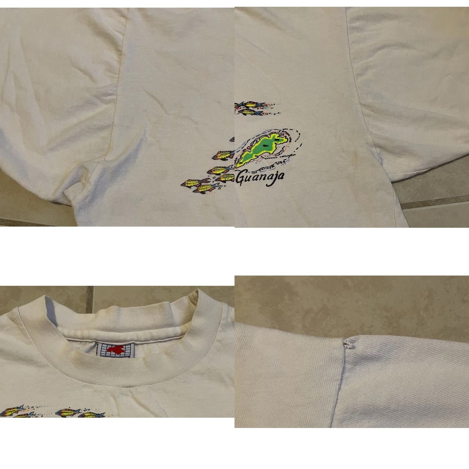 Vintage VINTAGE Honduras Islands Shirt S Mens White Boxy 90s Surf Beach Grunge Faded Ocean Pacific TF Hawaii Ocean Size US S / EU 44-46 / 1 - 8 Thumbnail
