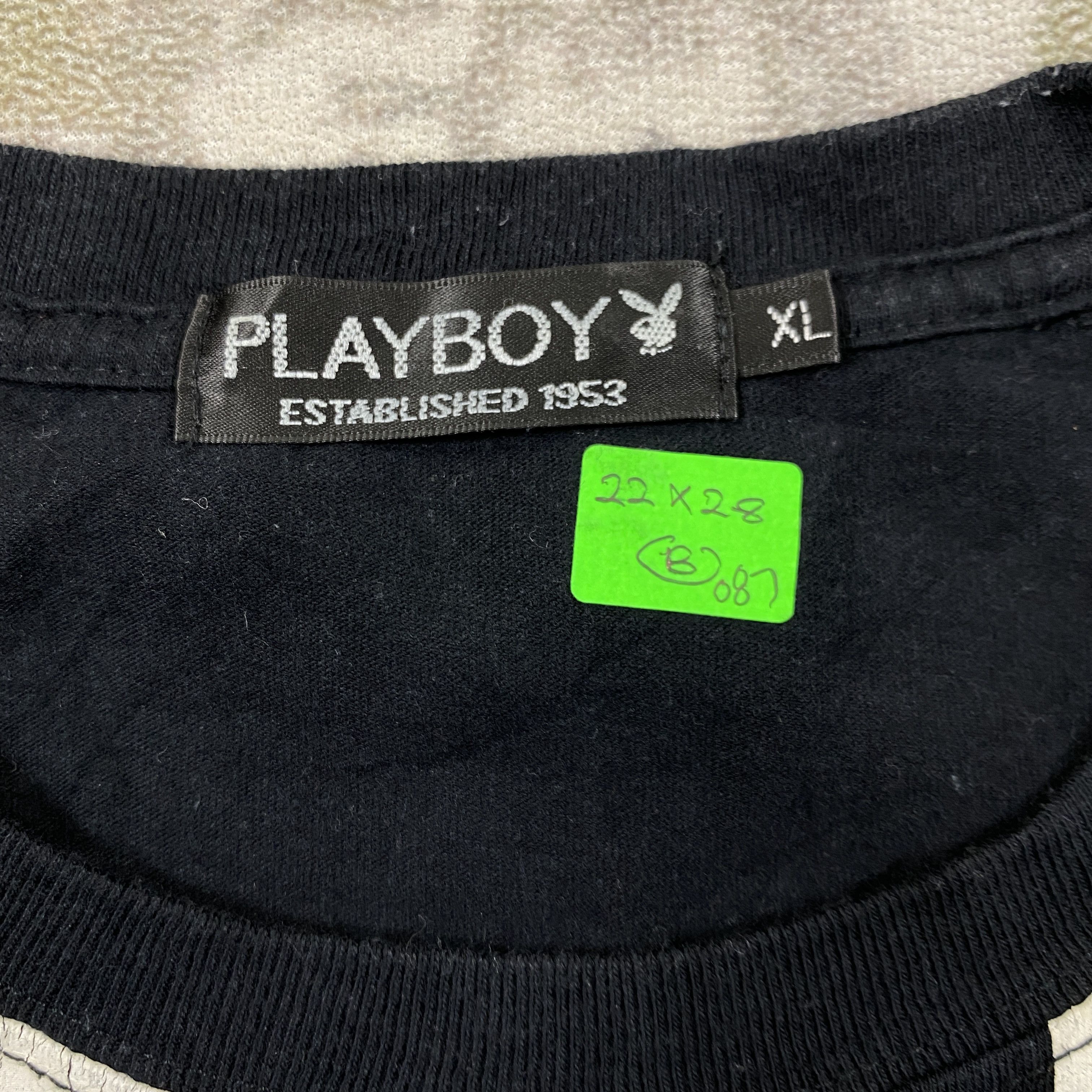 Playboy Vintage Printed Playboy Big Logo T-Shirt -B087 Size US XL / EU 56 / 4 - 3 Thumbnail