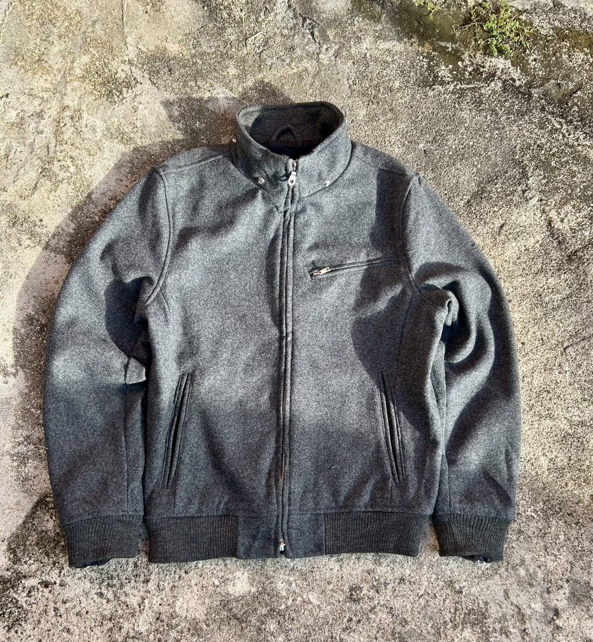 Other Plus One Wool Blend Casual Jacket With A Stand-Up Collar Size US M / EU 48-50 / 2 - 1 Thumbnail