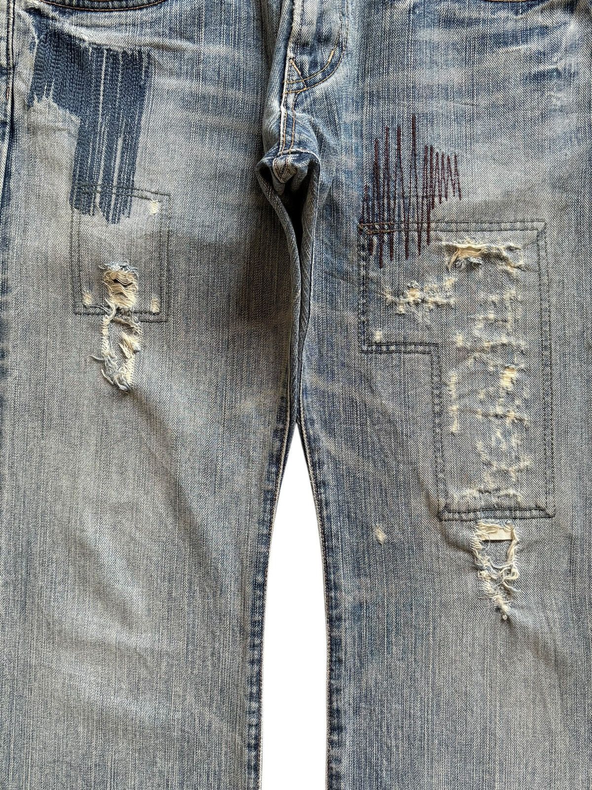 Edwin Exclusive Vintage Edwin XV Bleach Embroidered Loose Jeans Size US 32 / EU 48 - 5 Thumbnail