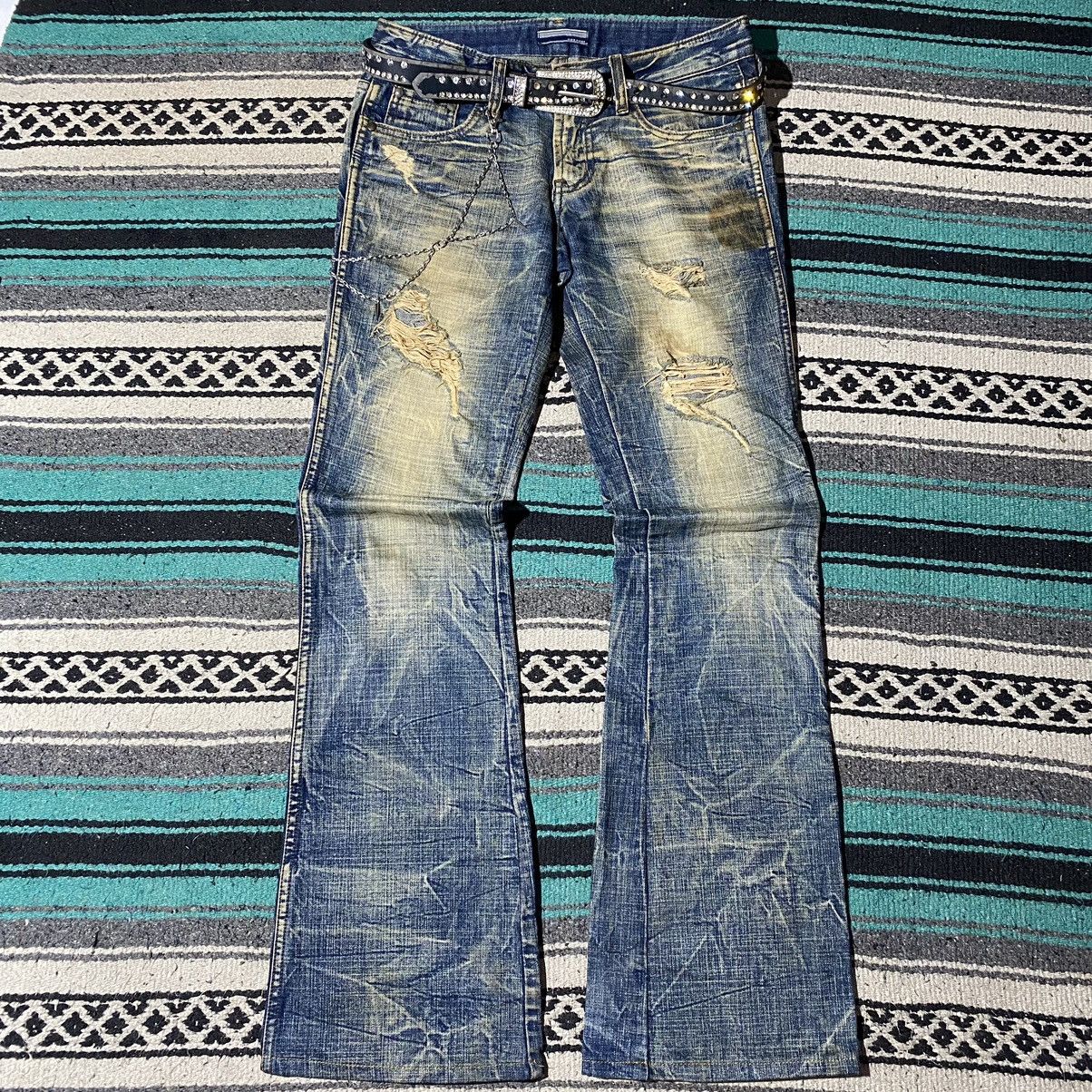 Number (N)ine 2000s Ozz First - Mud Distressed Denim Size US 29 - 1 Thumbnail