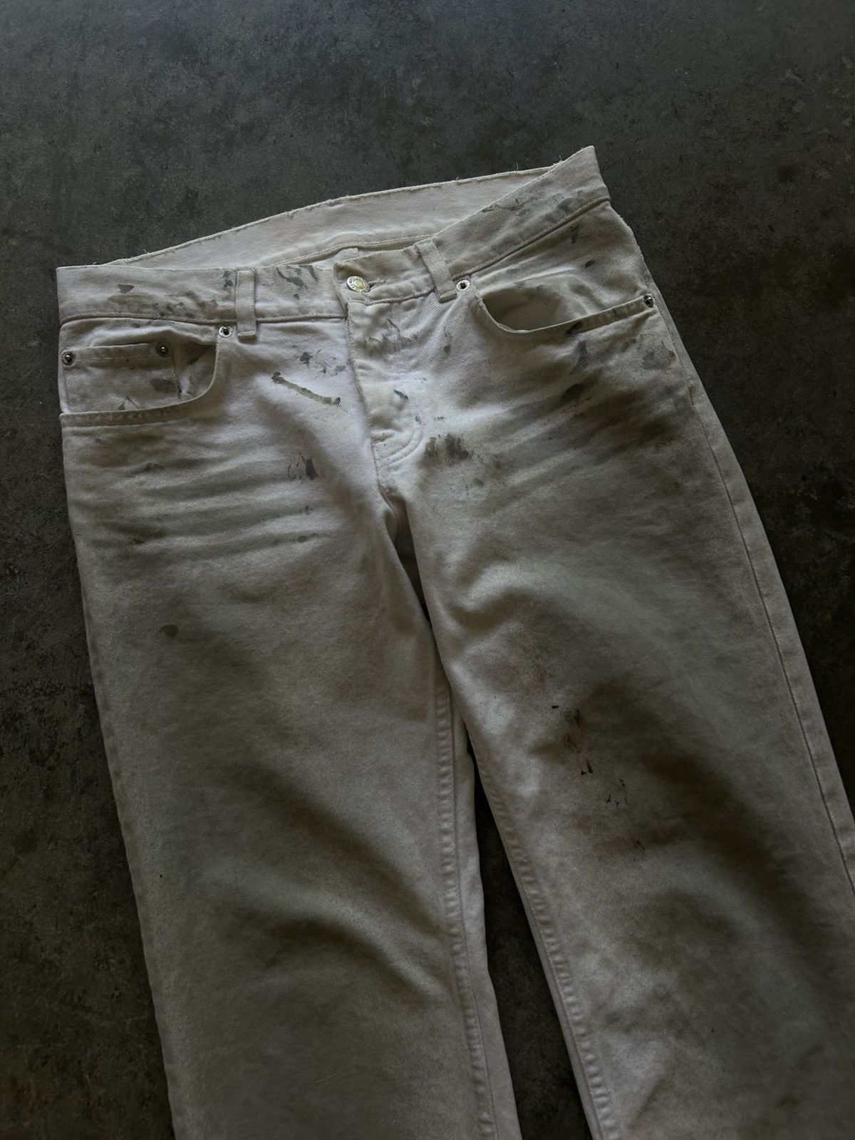 Helmut Lang SS03 Painter Denim Dirty Distressed Size US 29 - 3 Thumbnail