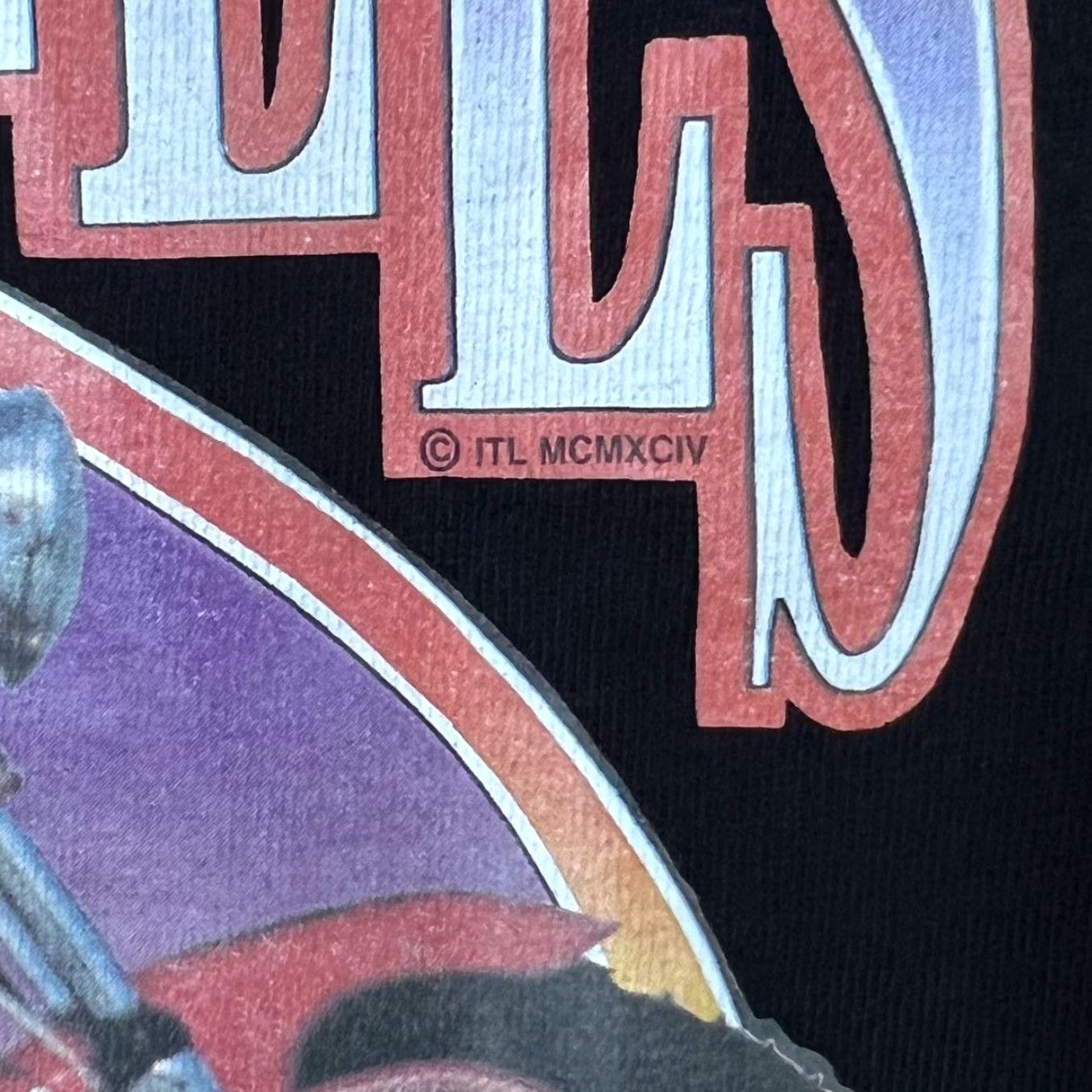Gildan Vintage Hell On Wheels (1994) “Spirit Of America” Biker Black T-Shirt M L Shirt Mens Black Graphic Front Size US M / EU 48-50 / 2 - 4 Thumbnail