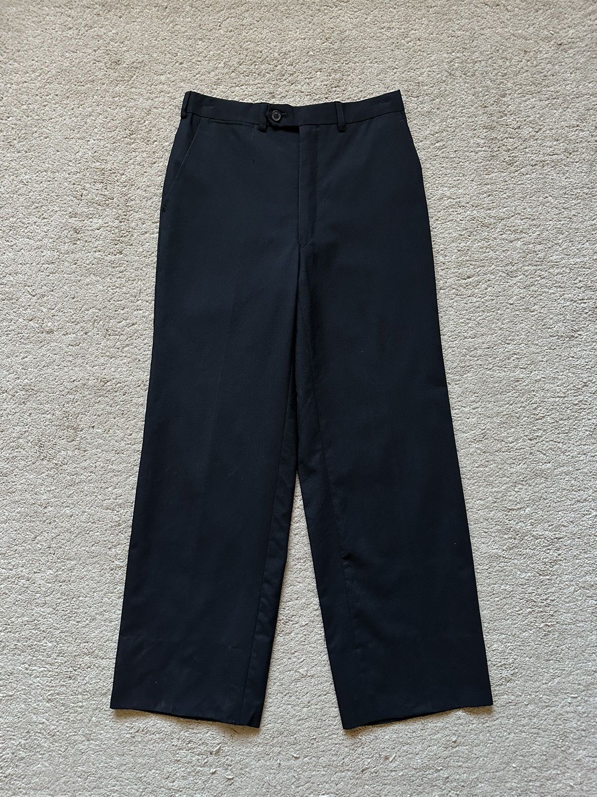 Yves Saint Laurent 1990s YSL Diffusion Homme Straight Leg Wool Pant Size US 27 - 2 Thumbnail