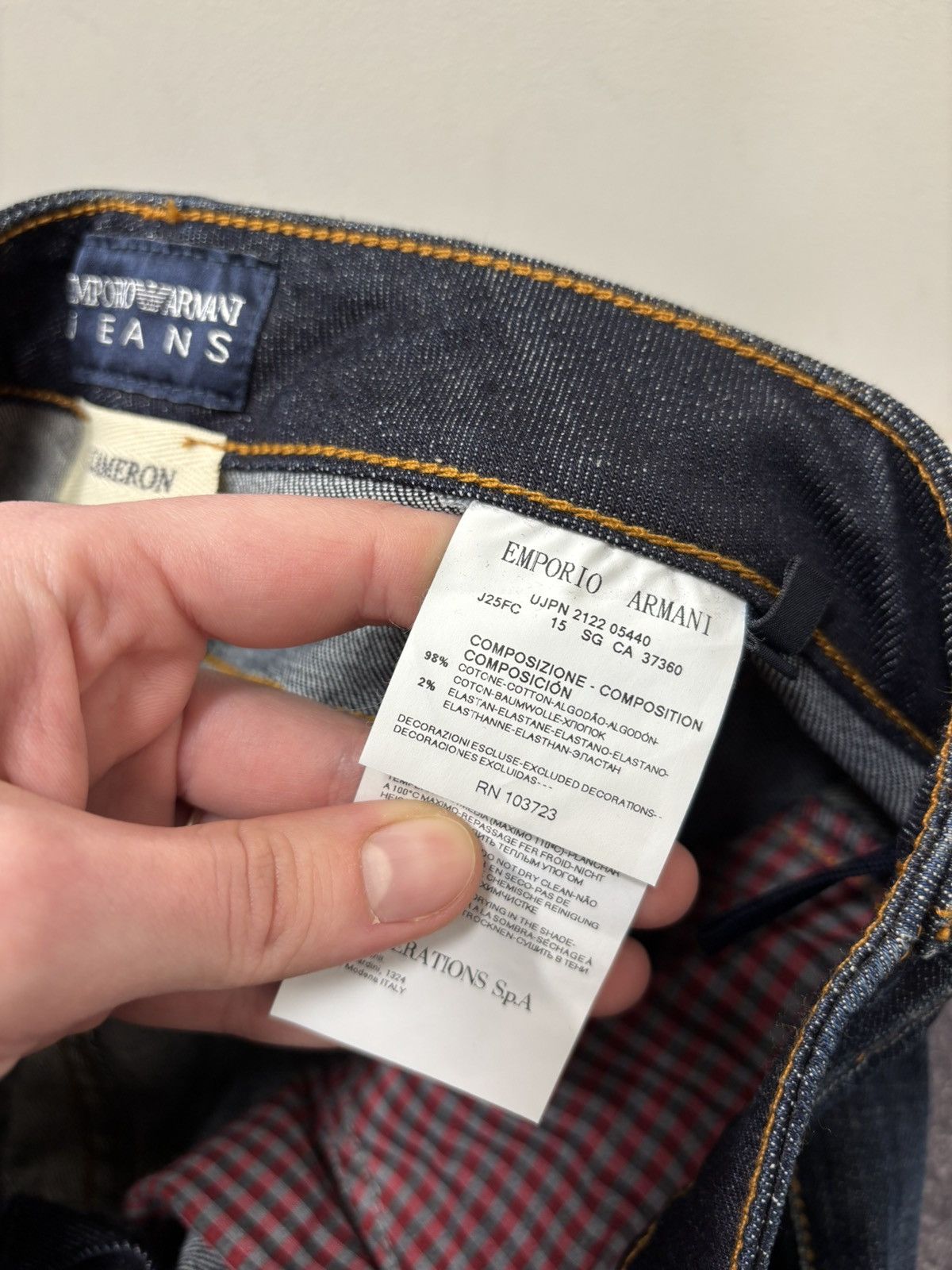 Emporio Armani Emporio Armani Cameron NWT Women’s Navy Blue Denim Jeans Size 25" / US 0 / IT 36 - 15 Thumbnail