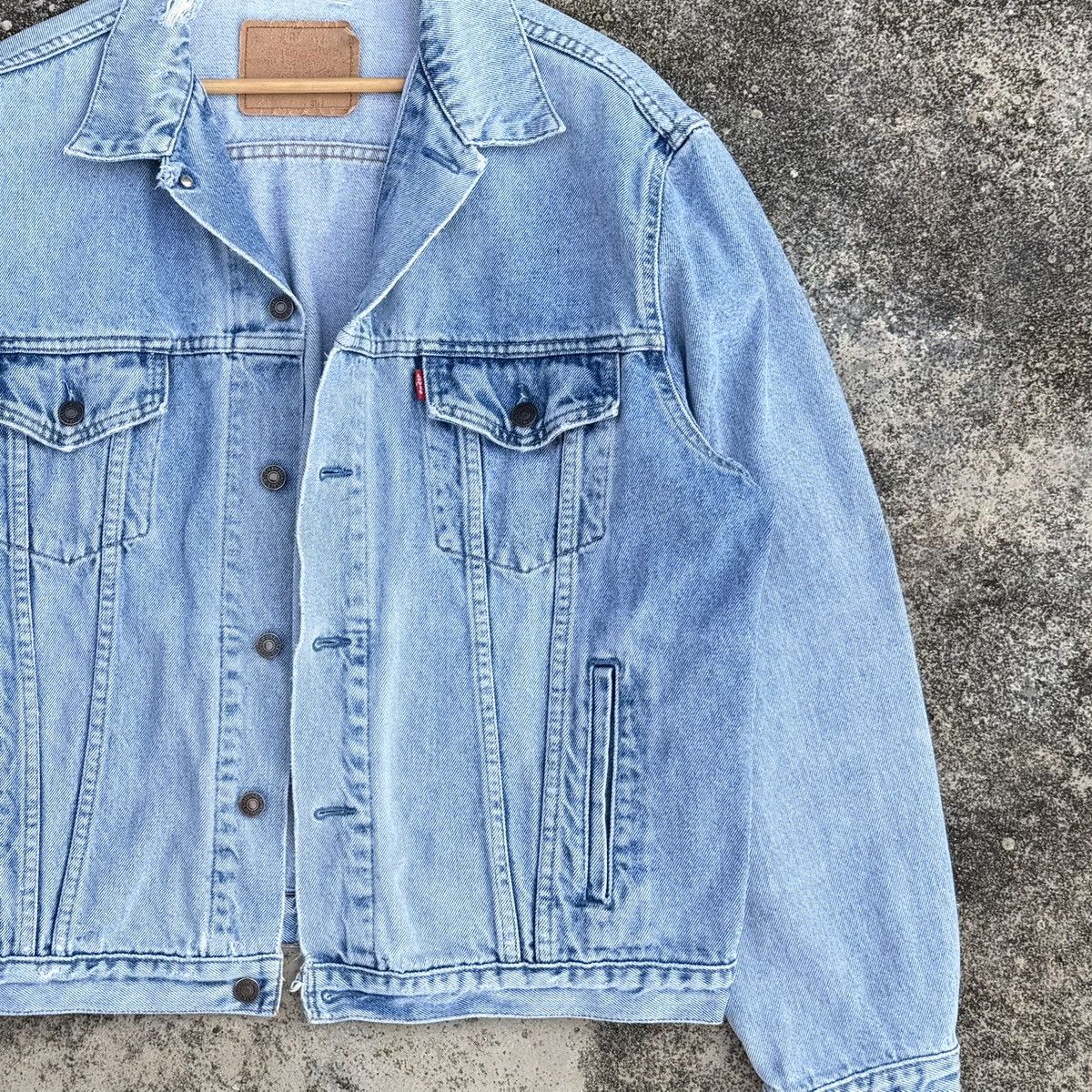 Levi's 🔥Limited🔥Vintage 80s Levis Distressed Trucker Denim Jacket Size US XL / EU 56 / 4 - 3 Thumbnail