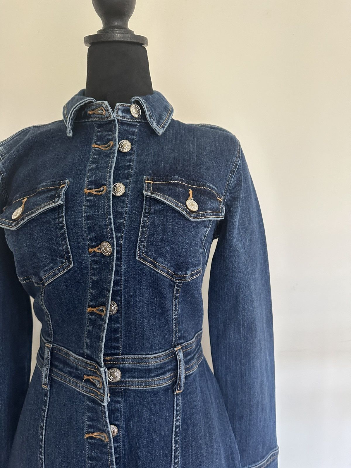 7 For All Mankind 7 FOR ALL MANKIND Washed Mini Denim Shirtdress Size S / US 4 / IT 40 - 5 Thumbnail