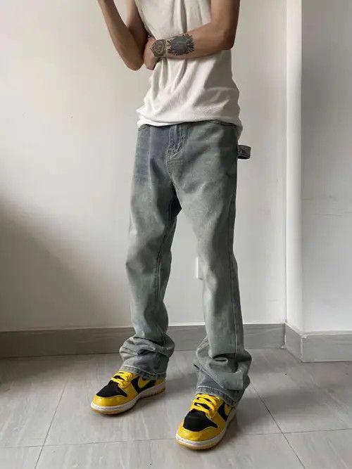 Japanese Brand Vintage street wash casual micro flare lumberjack jeans Size US 32 / EU 48 - 3 Thumbnail