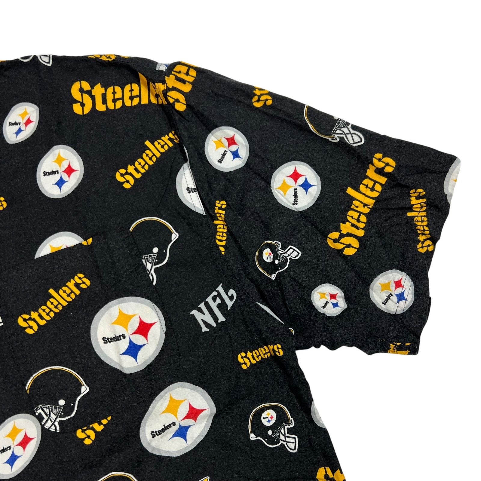 NFL × Vintage Vintage Y2K Pittsburgh Steelers NFL all over print Hawaiian Size US XL / EU 56 / 4 - 5 Thumbnail