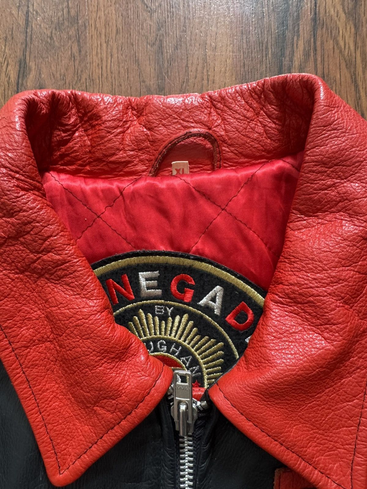 Leather Vintage Genuine Real Leather Jacket High Quality Rock Punk Size US XL / EU 56 / 4 - 6 Thumbnail
