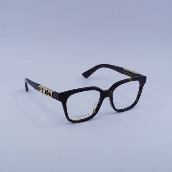 Gucci Gucci GG1192O 002 Eyeglasses Havana 49mm Square Frame Size ONE SIZE - 4 Thumbnail