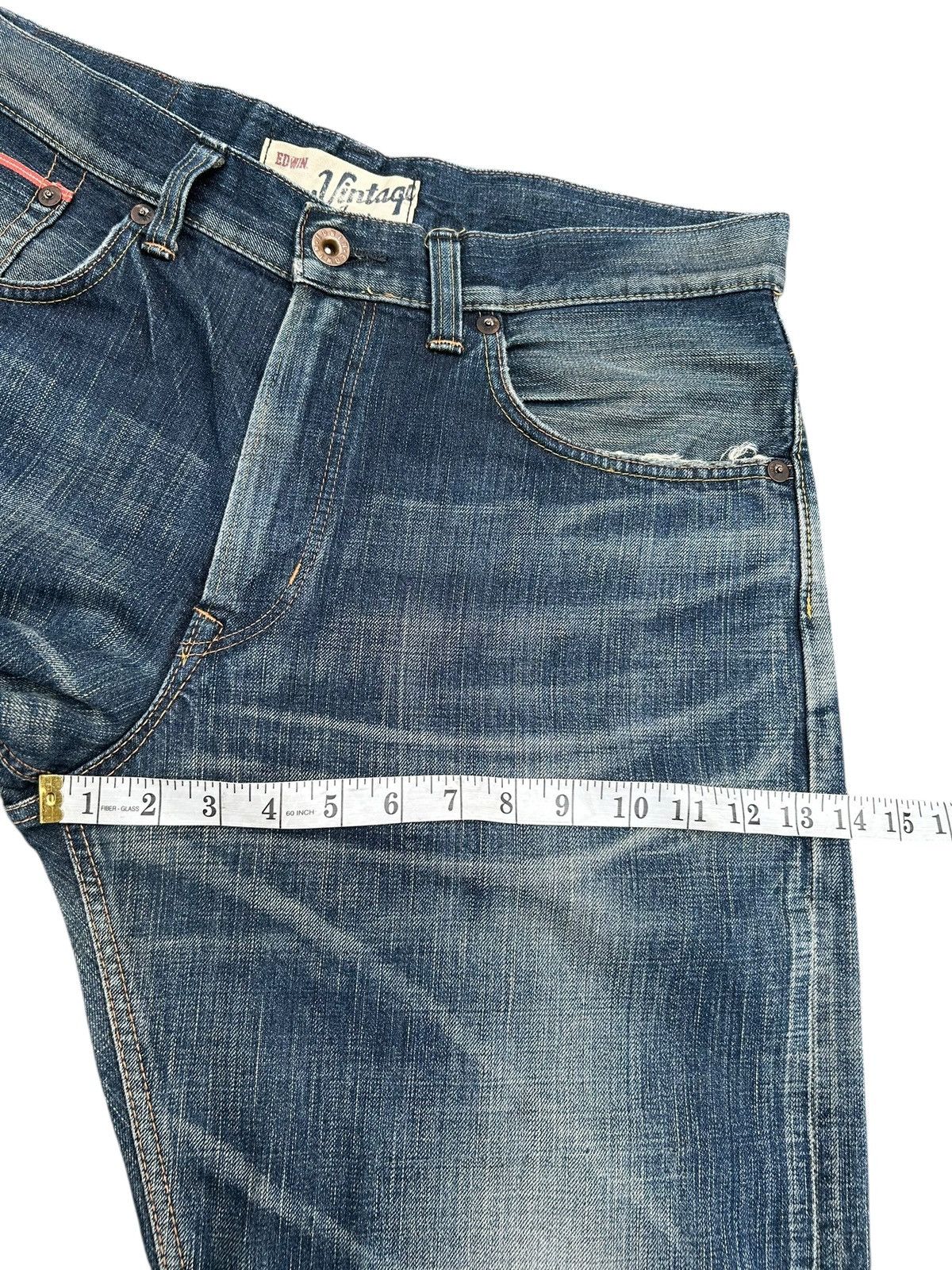 Kapital Vintage Edwin 505V Selvedge Repair Distressed Denim Jeans Size US 36 / EU 52 - 18 Thumbnail