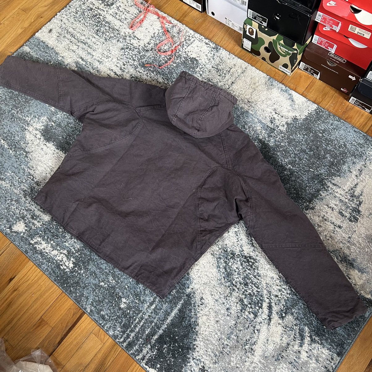 Other ABU BLUNT TOOL JACKET WiDE WASHED MUD BROWN CANVAS WORK COAT Size US XL / EU 56 / 4 - 4 Thumbnail