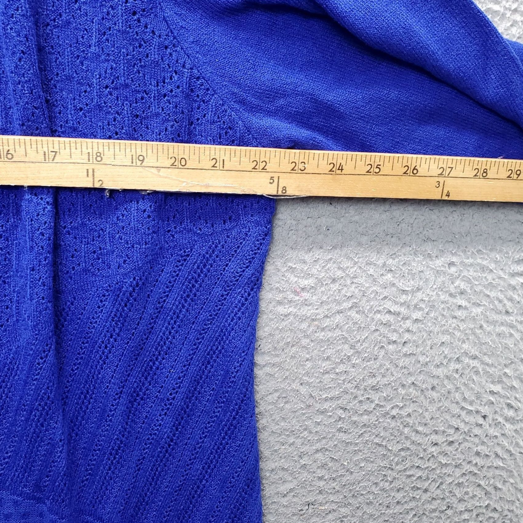 Vintage Napa Valley Cardigan Women XL Blue Pointelle Knit Long Sleeve Knit Style Sweater Size XL / US 12-14 / IT 48-50 - 4 Thumbnail