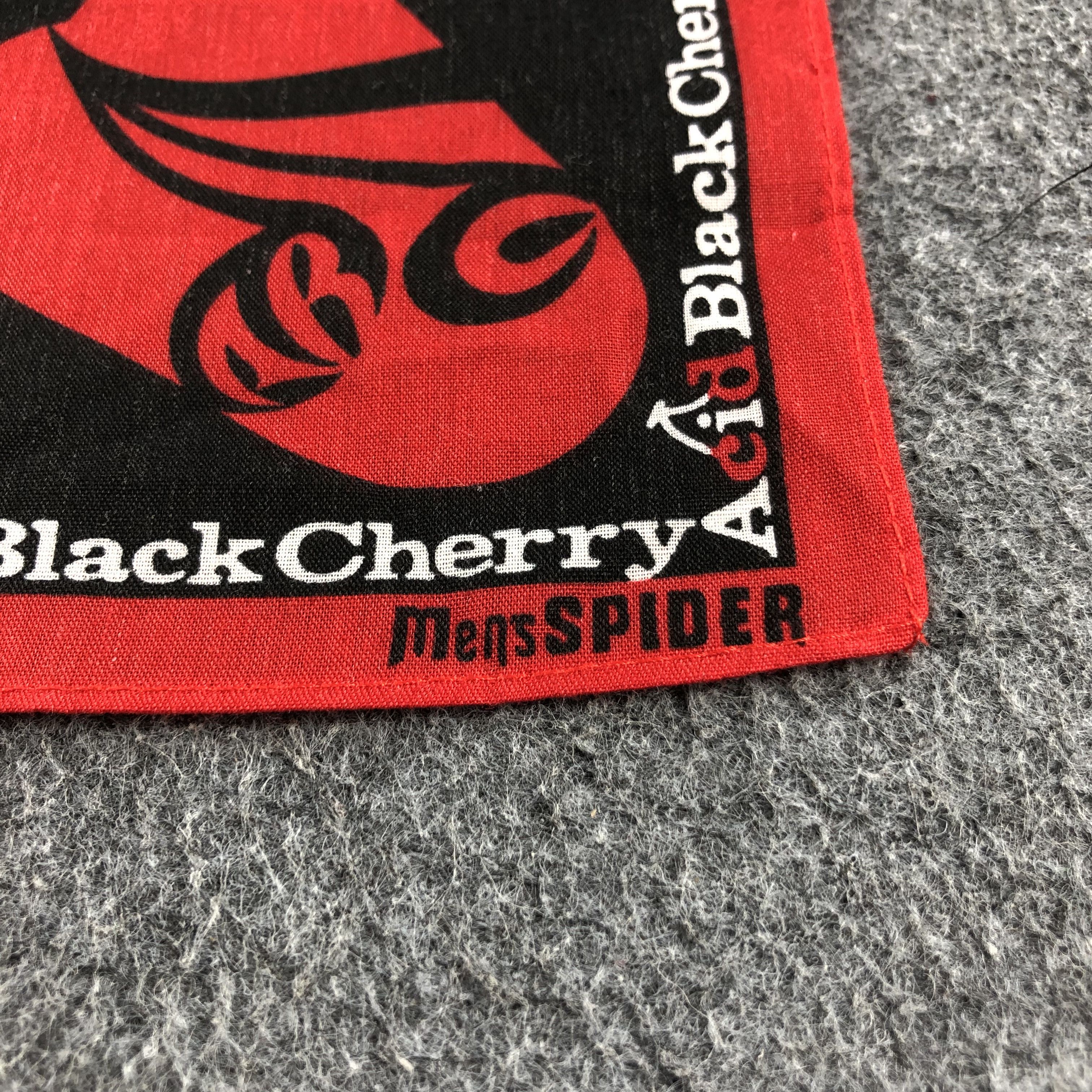 Vintage Acid Black Cherry Handkerchief Neckerchief Bandana H1334 Size ONE SIZE - 3 Thumbnail