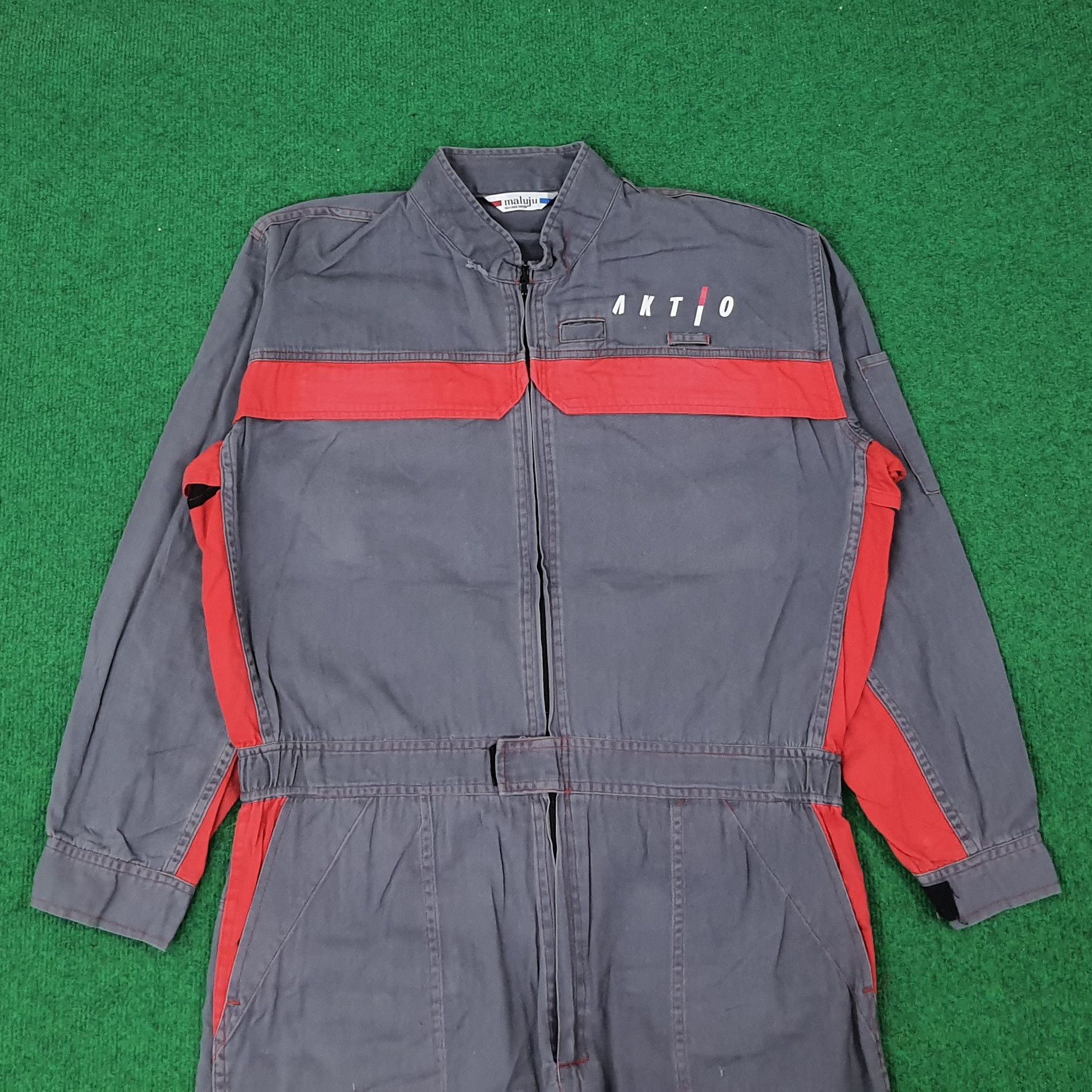 Japanese Brand × Vintage Vintage AKTIO Japanese Workwear Brand Coverall C215N4 Size US M / EU 48-50 / 2 - 3 Thumbnail