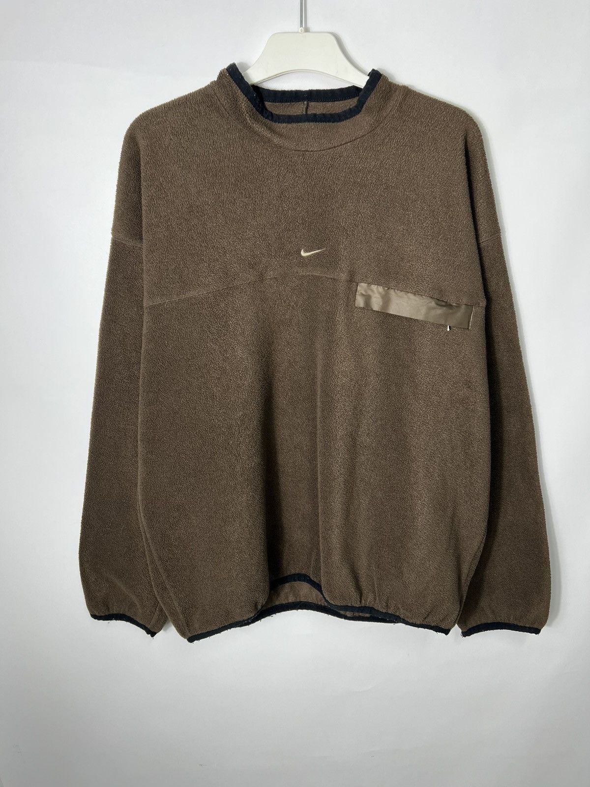 Nike Vintage rare Nike Centre Swoosh Oversized Fleece Sweatshirt Size US L / EU 52-54 / 3 - 1 Thumbnail