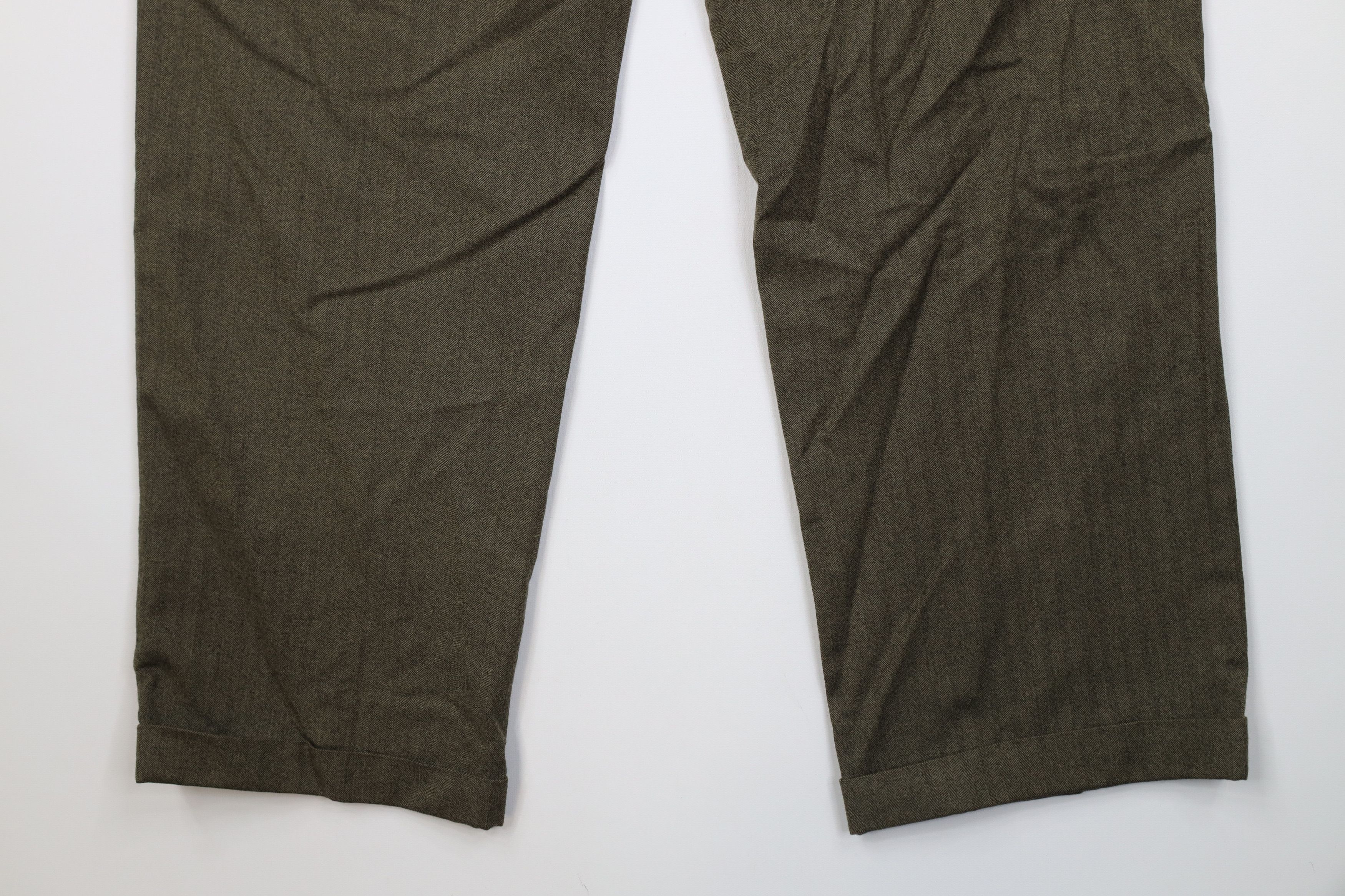 Vintage Vintage 90s Streetwear Wool Herringbone Wide Leg Chino Pants Size US 36 / EU 52 - 13 Thumbnail