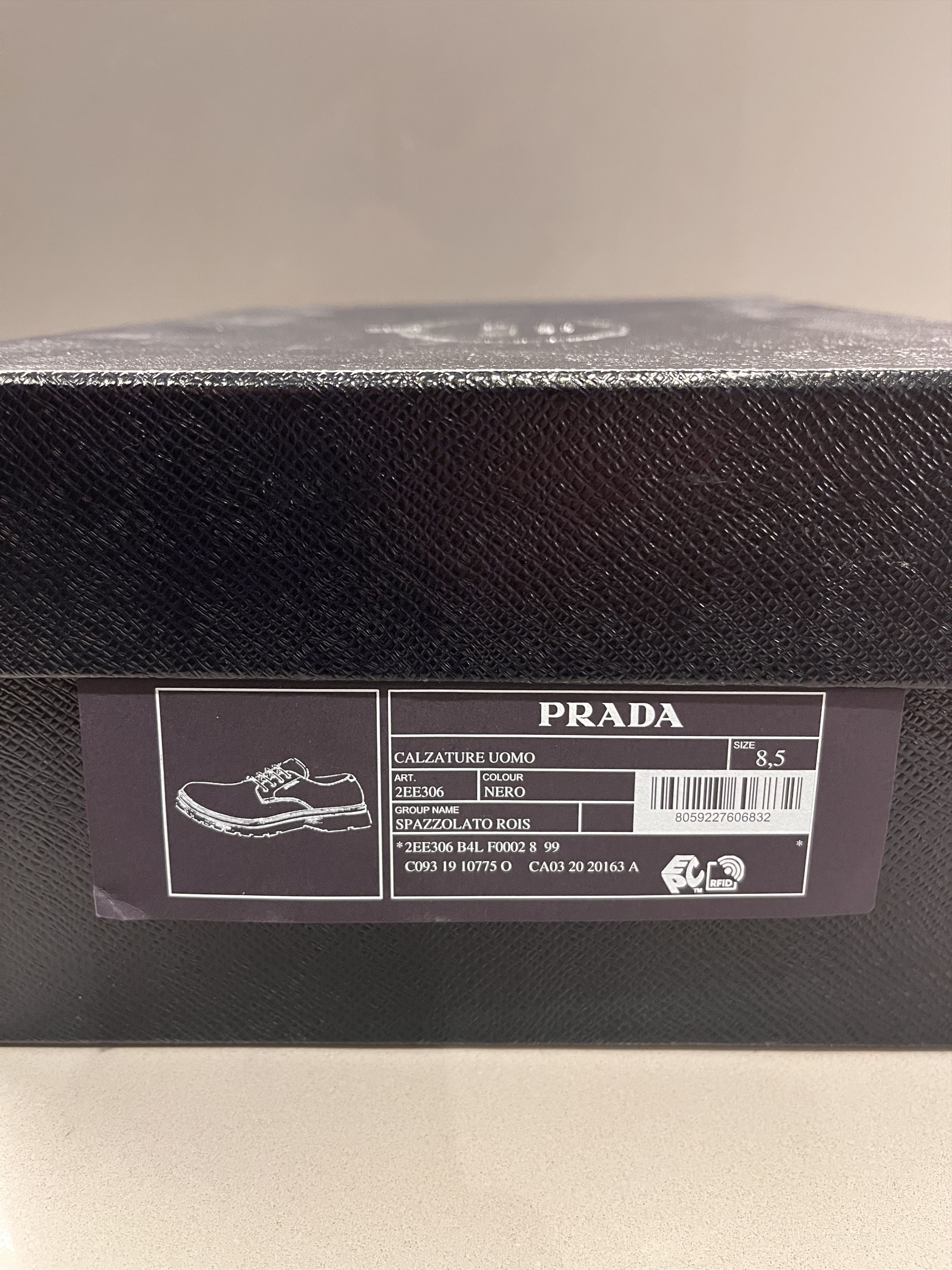 Prada 2EE306 Black Leather Chunky Derby Shoes Size US 9.5 / EU 42-43 - 8 Thumbnail