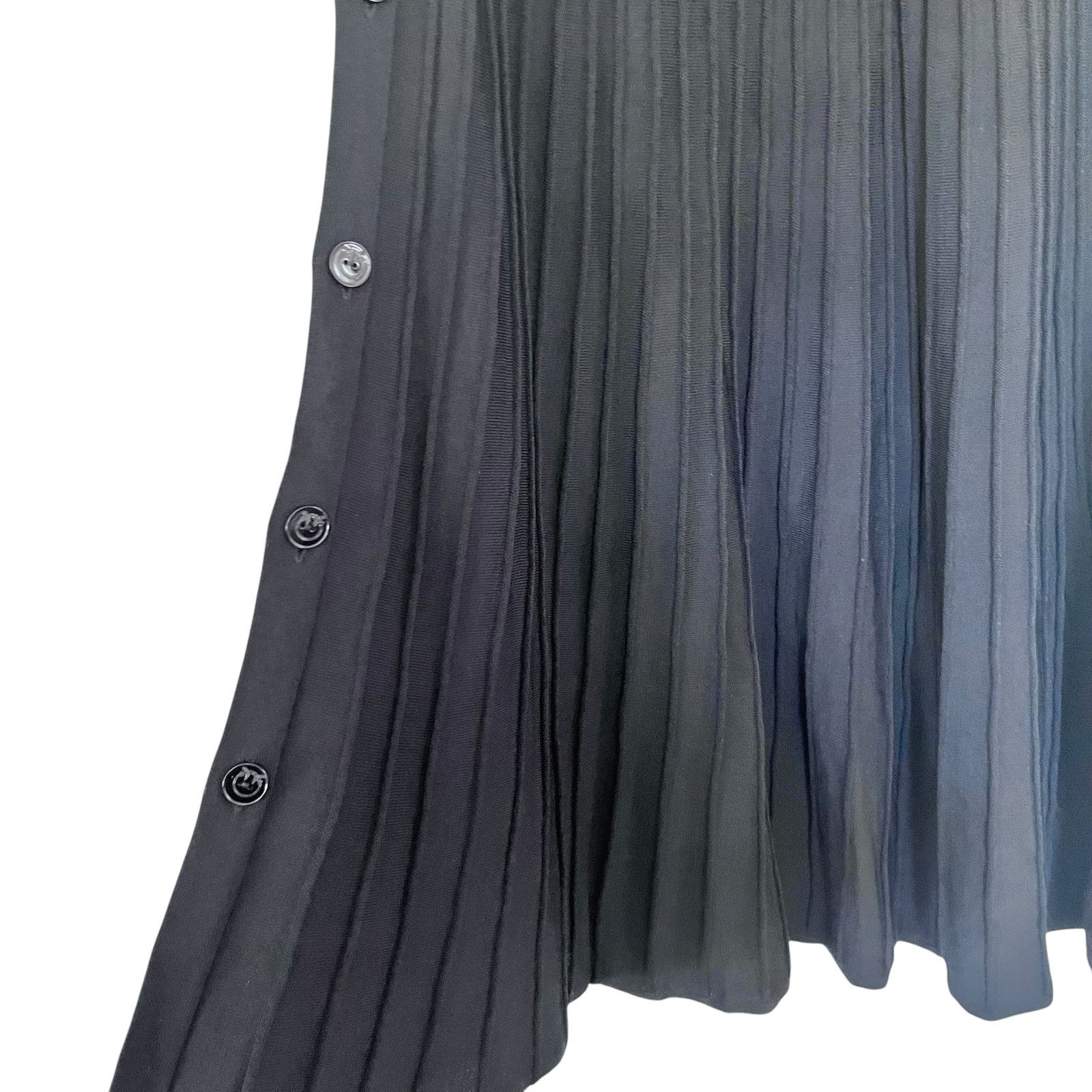 Pinko Pinko Black Pleated Knit Side Button Maxi Skirt Size Medium Size 30" / US 8 / IT 44 - 7 Thumbnail