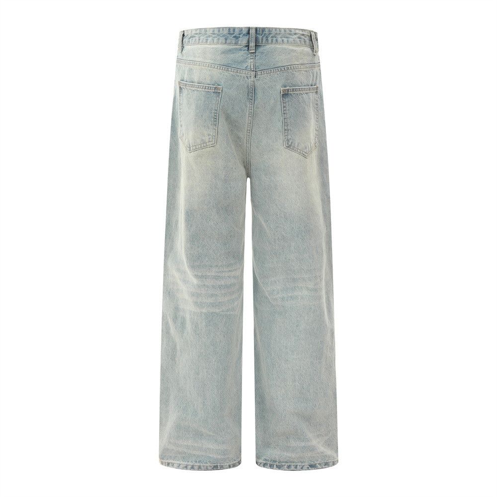 Japanese Brand × Jean Men's loose casual straight washed distressed jeans Size US 32 / EU 48 - 2 Thumbnail