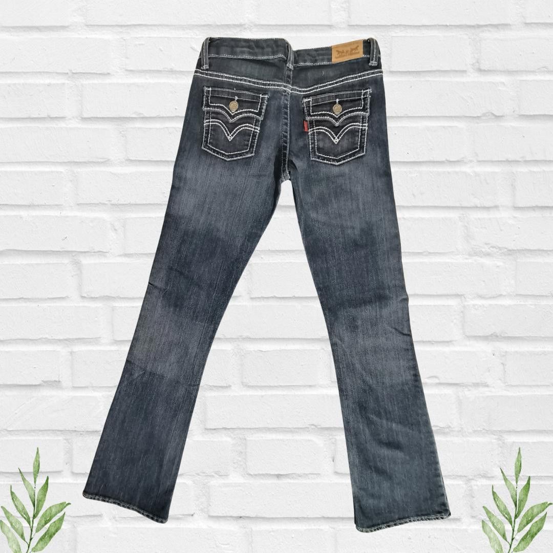 Levi's Stylish Girls Levi's Flare Jeans - Dark Wash Size 14 Size 24" / US 00 / IT 34 - 2 Thumbnail