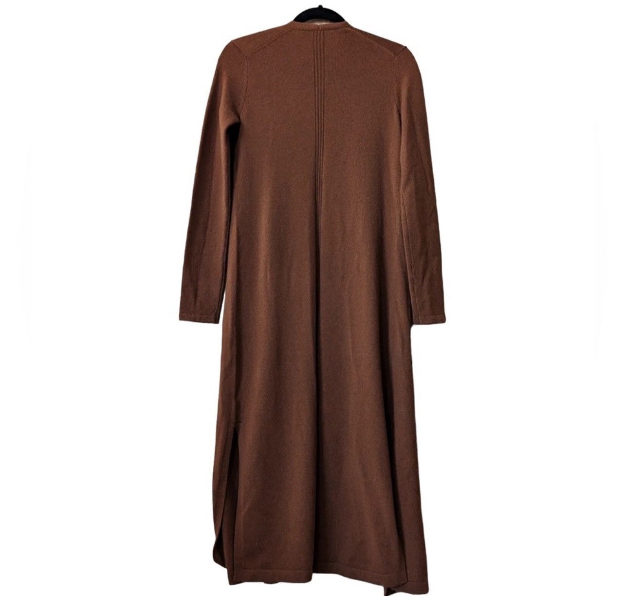 Theory THEORY Cashmere Long Open Fronted Brown Cardigan Sweater Size XS / US 0-2 / IT 36-38 - 3 Thumbnail