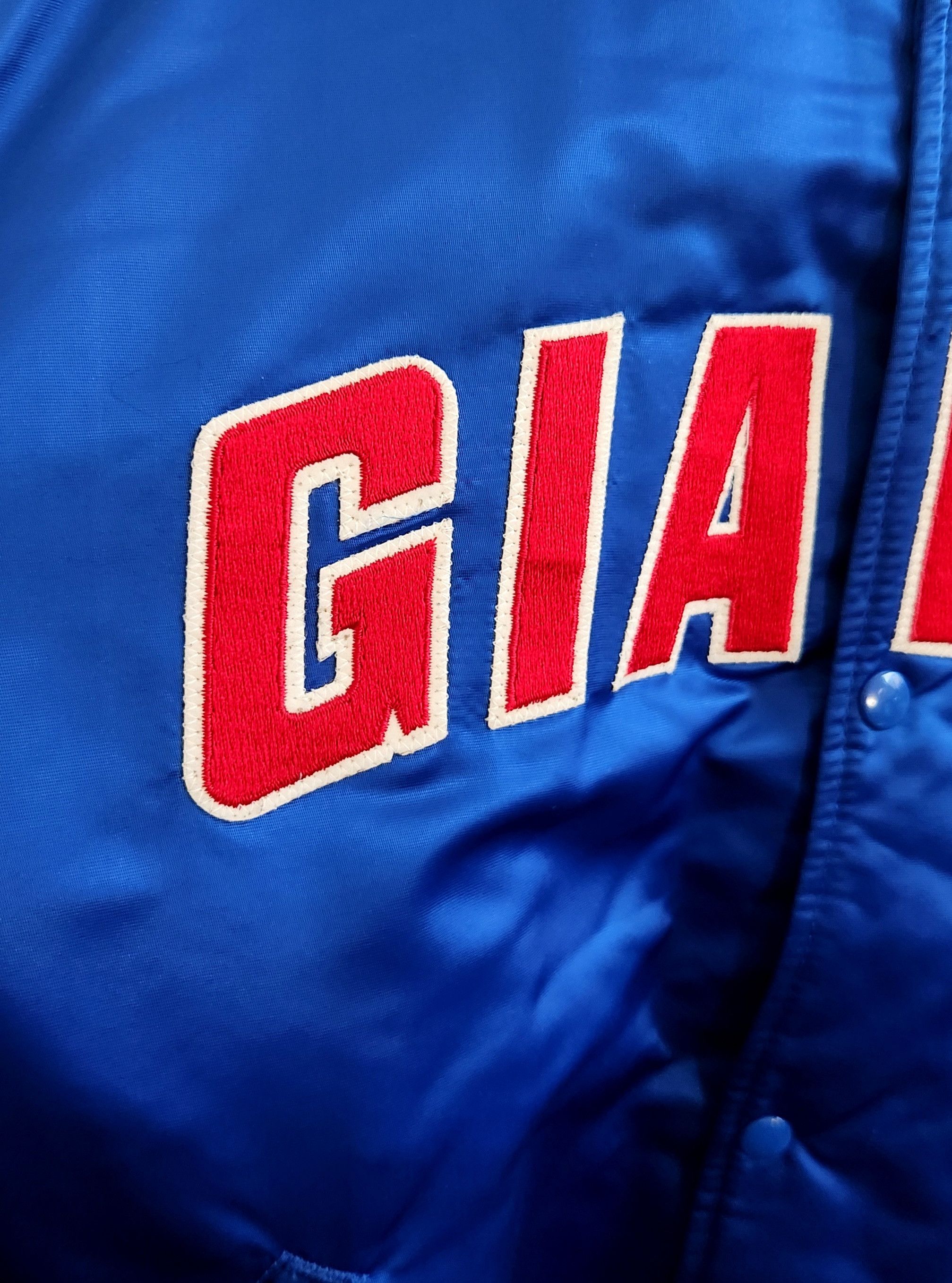 NFL × Starter × Vintage Starter True Vintage 80's New York Giants NFL Satin Football Size US XL / EU 56 / 4 - 5 Thumbnail