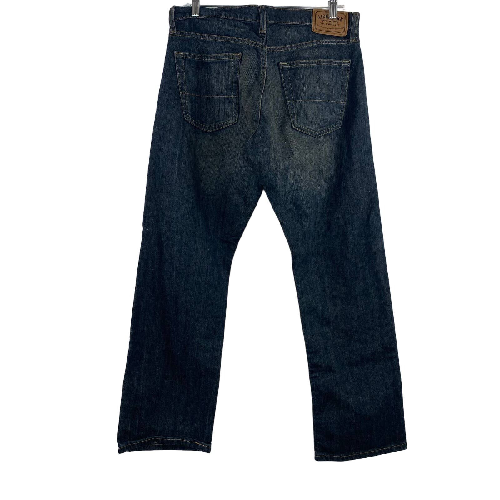 Levi's Men’s Levi Strauss Signature Straight Jeans 32 x 30 Size US 32 / EU 48 - 6 Thumbnail