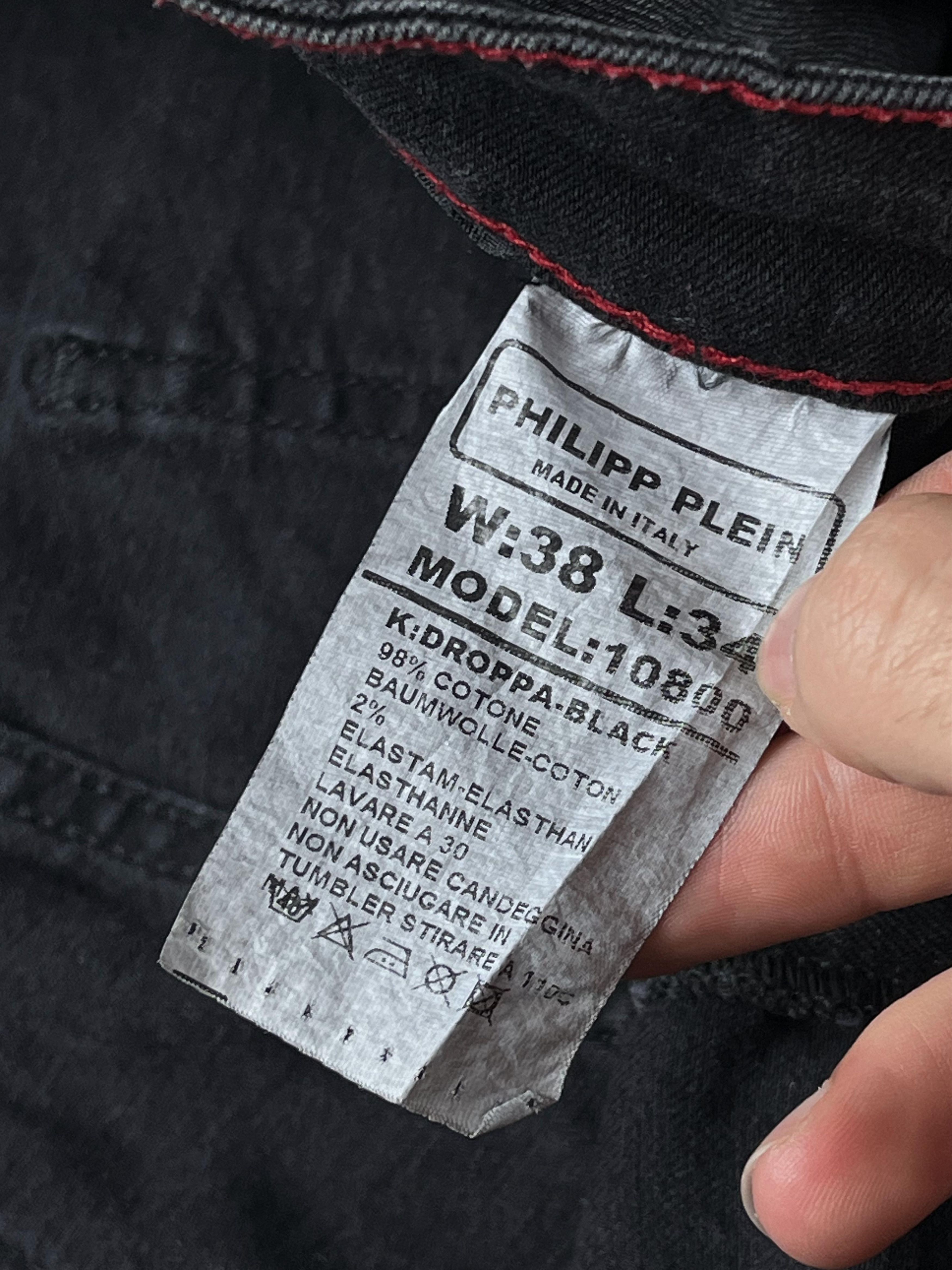 Jean × Philipp Plein × Vintage RARE Crazy SCULL PHILIPP PLEIN Vintage Jean Size US 32 / EU 48 - 8 Thumbnail
