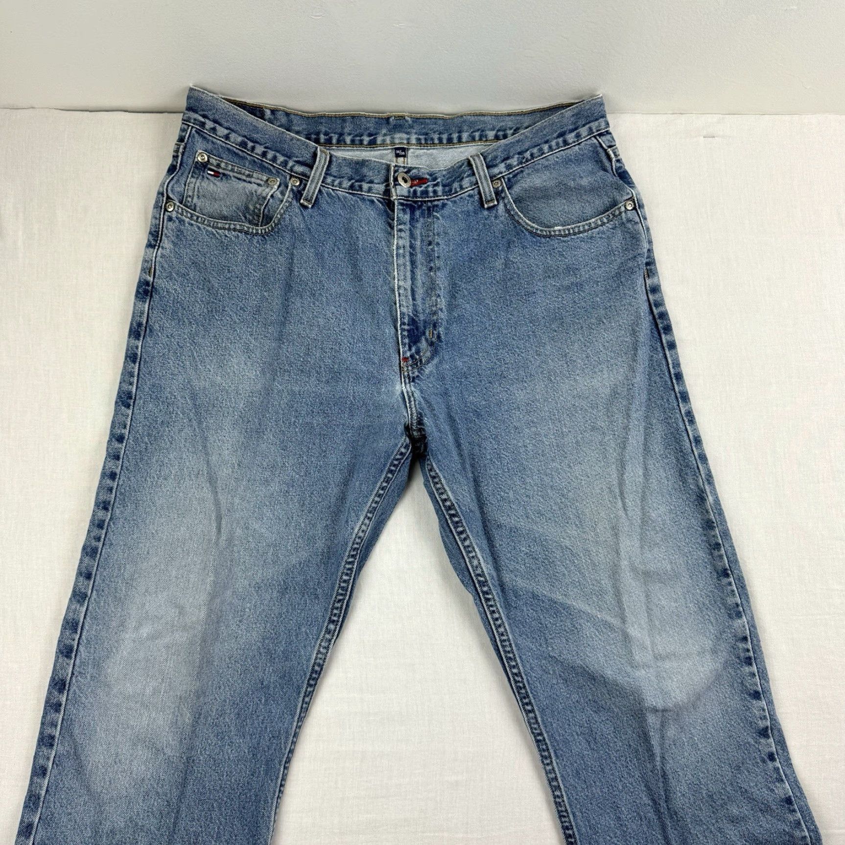 Tommy Hilfiger VINTAGE Tommy Hilfiger Jeans Adult 36x30 Blue Grunge Y2K 90s Hipster Punk Straight Jeans Mens Size US 36 / EU 52 - 3 Thumbnail
