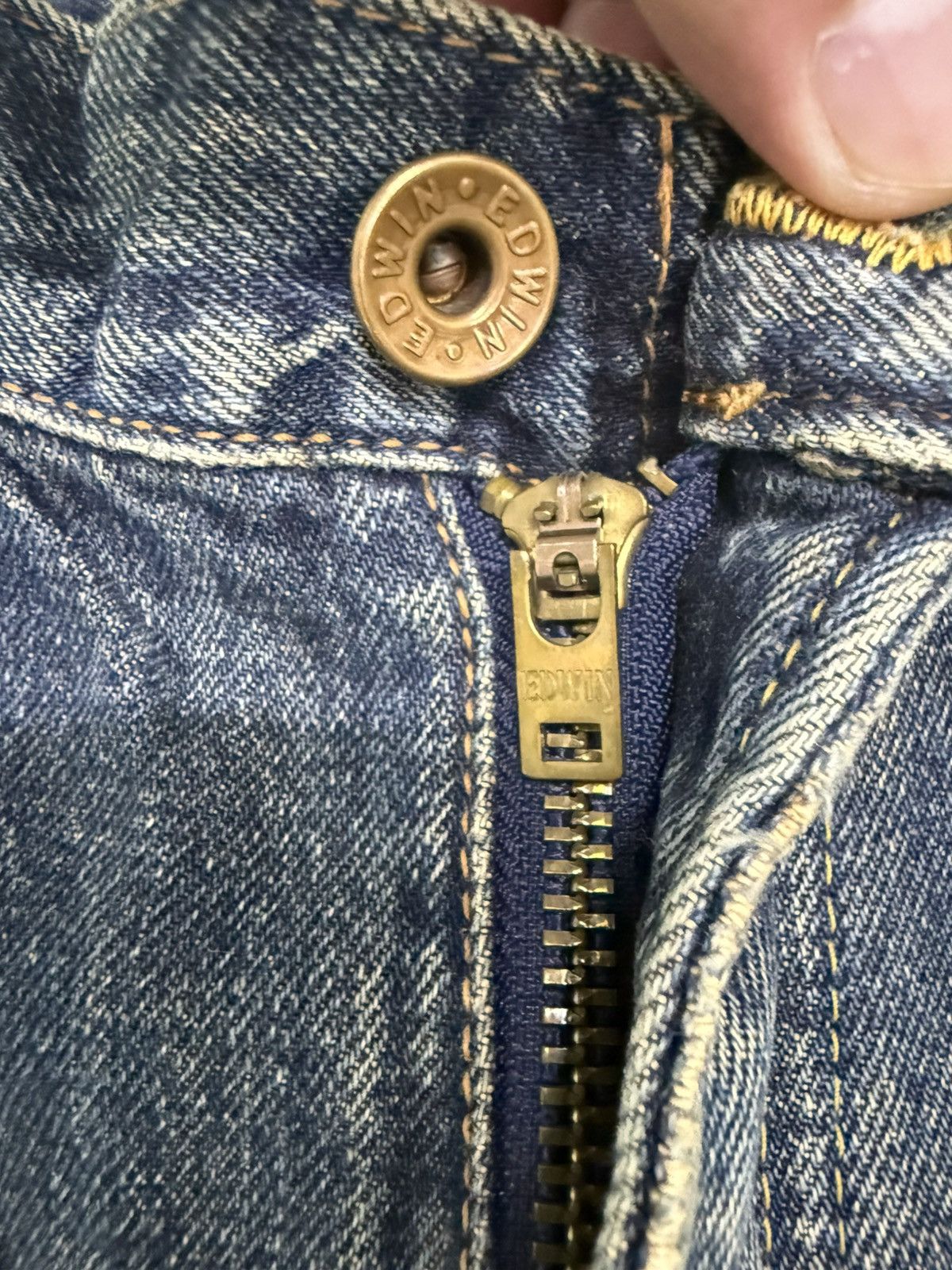 If Six Was Nine A30 Vintage Rusty Selvedge Edwin 505 Distressed Size US 30 / EU 46 - 14 Thumbnail