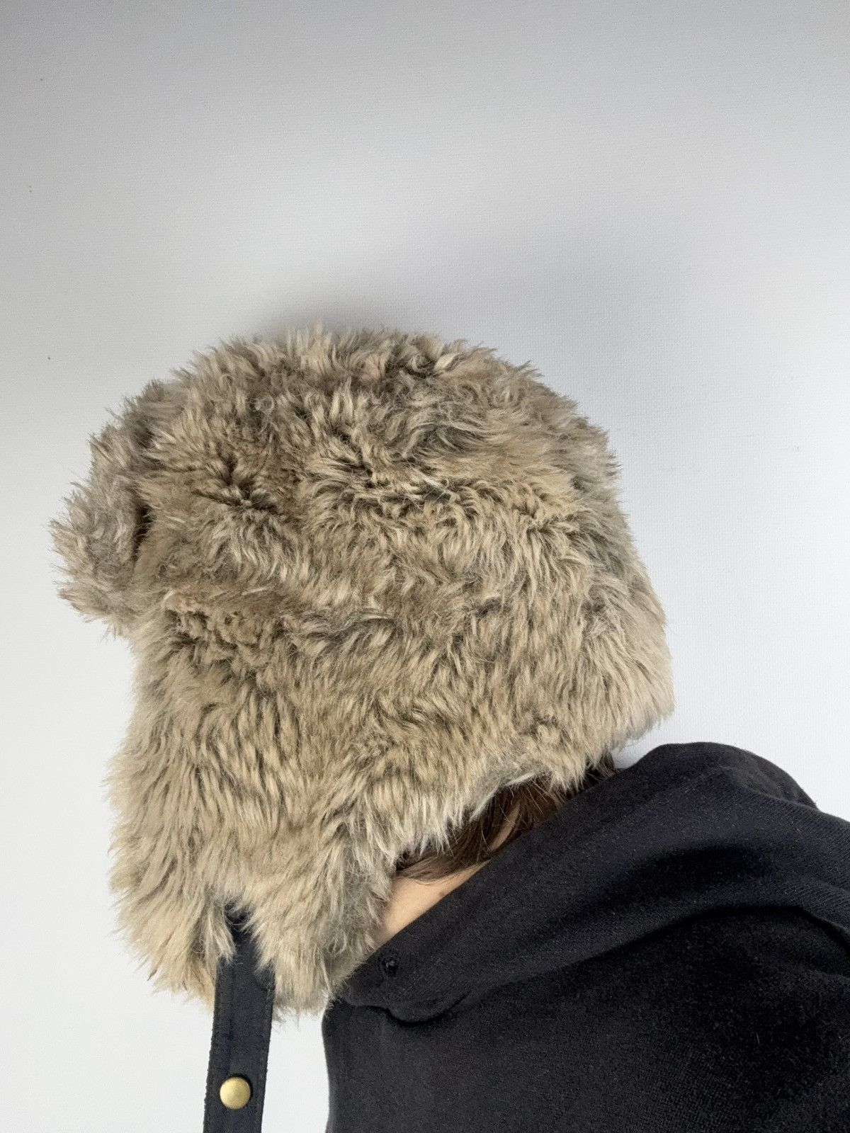 Japanese Brand Faux Fur Mohair Fuzzy Ushanka Trapper Hat Y2K Opium Rare OS Size ONE SIZE - 3 Thumbnail