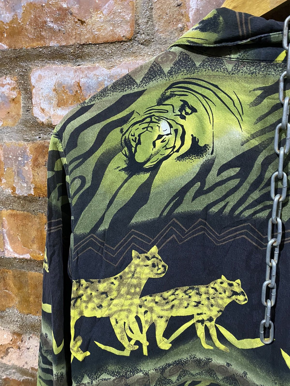 Japanese Brand × Toyo Enterprises × Vintage 1980’s ES Japan Silk tiger Animal print Size M / US 6-8 / IT 42-44 - 9 Thumbnail