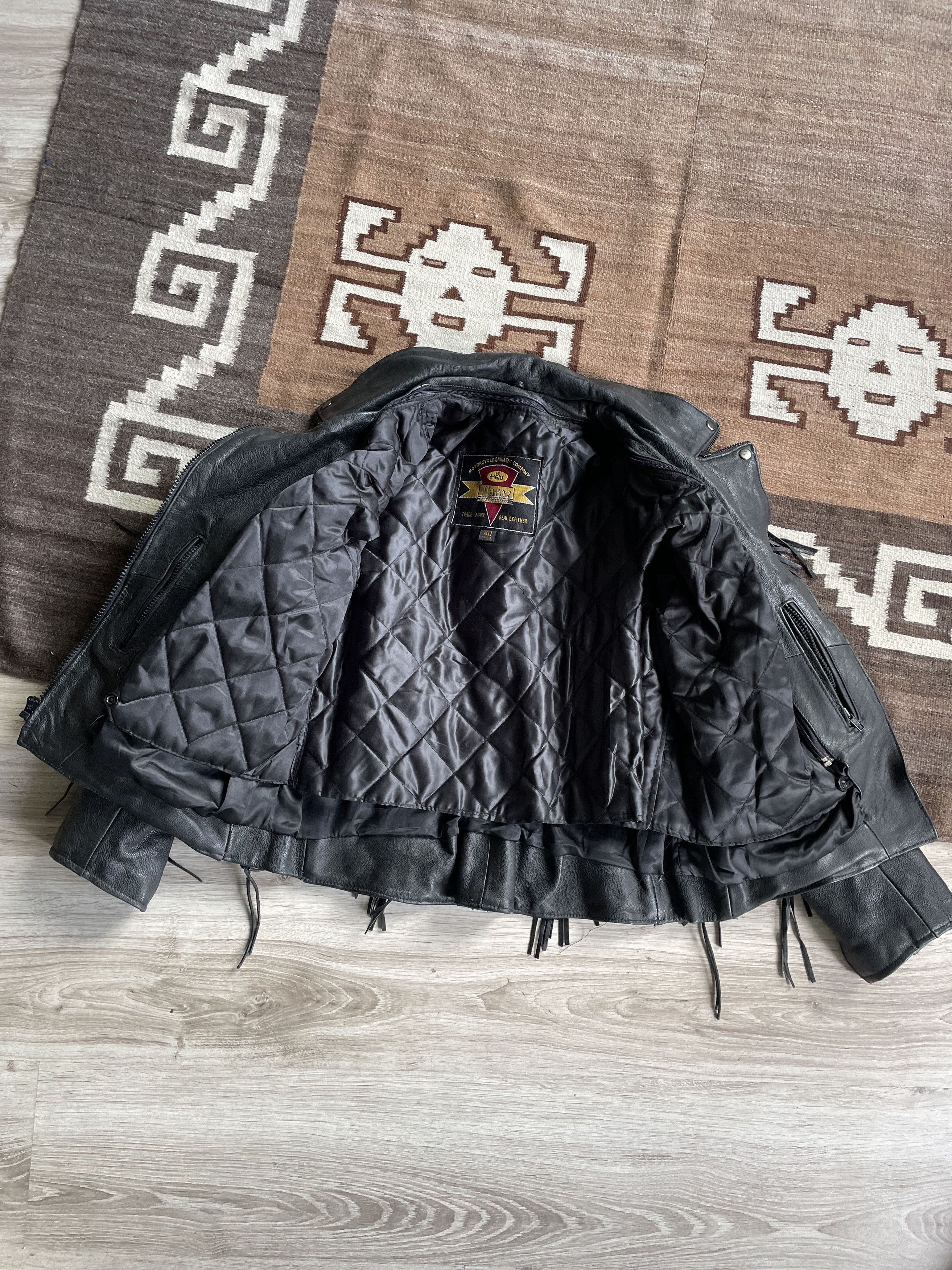 Cowboy Equipment Heros by Held Vintage Leather Fringed Biker Jacket 6922AC Size L / US 10 / IT 46 - 4 Thumbnail