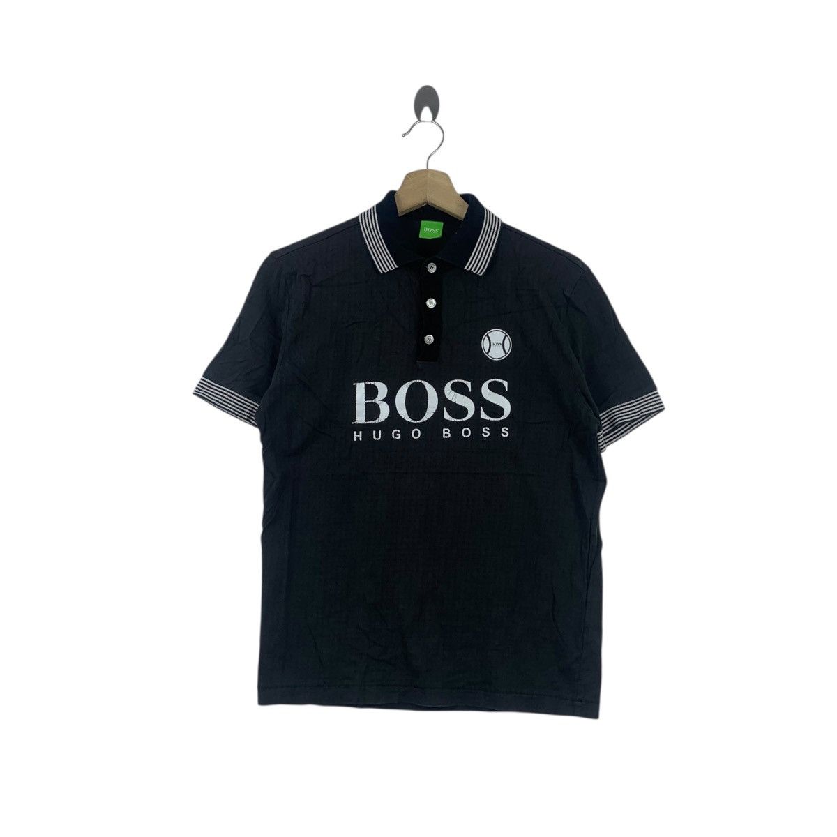 Hugo Boss Vintage HUGO BOSS Baseball Collection Twin Tipped Polo Tee Size US S / EU 44-46 / 1 - 1 Thumbnail
