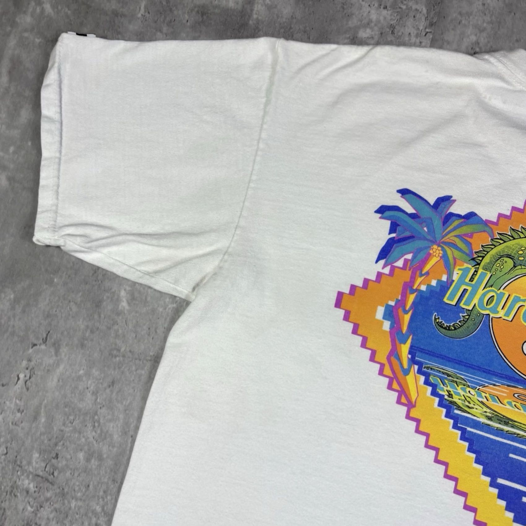 Hard Rock Cafe VINTAGE Hard Rock Cafe T Shirt XL White 90s Beach Bar Promo Mens Size US XL / EU 56 / 4 - 6 Thumbnail
