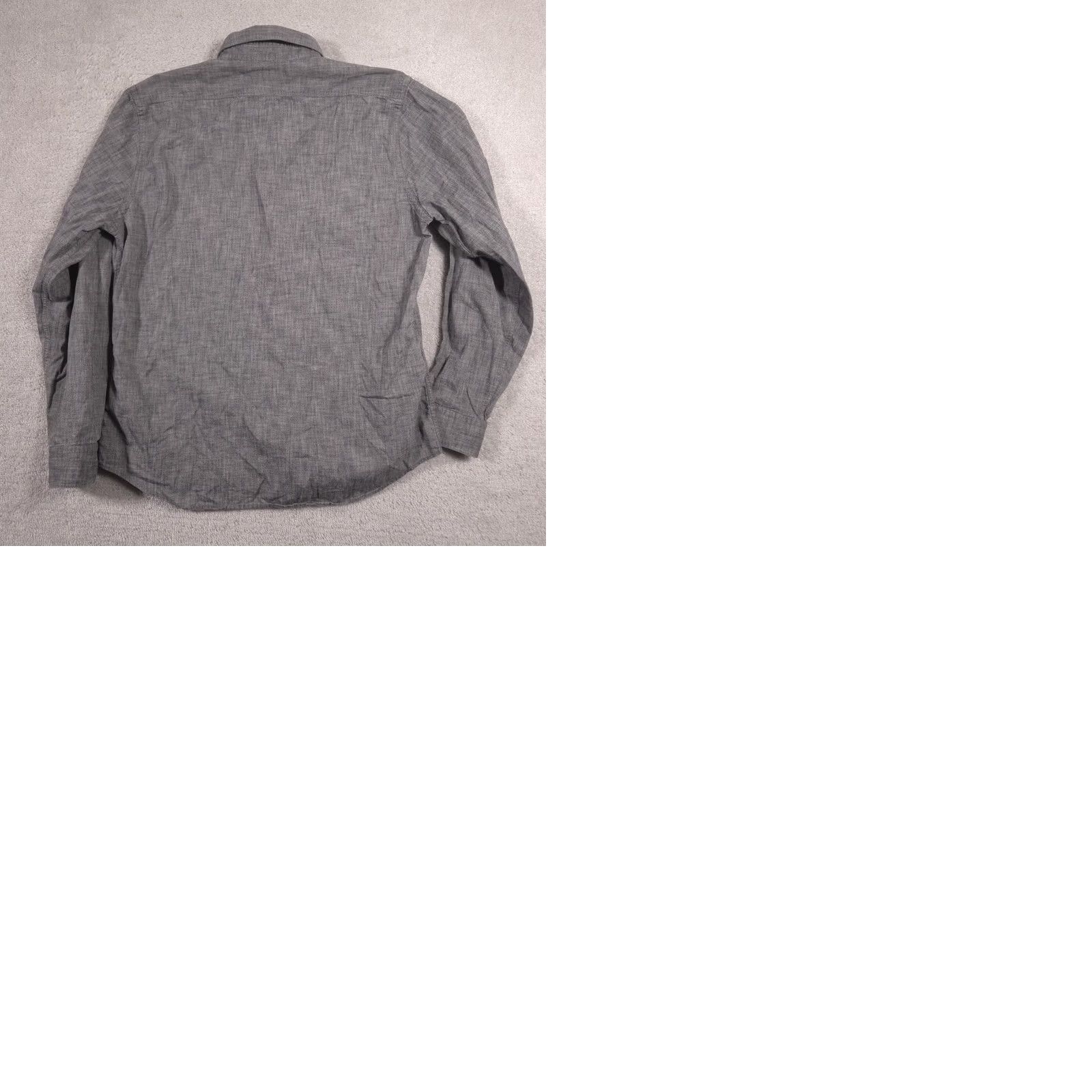 Express Express Shirt Mens L Gray Chambray Button Front Long Sleeve Casual Workwear Size US L / EU 52-54 / 3 - 9 Thumbnail