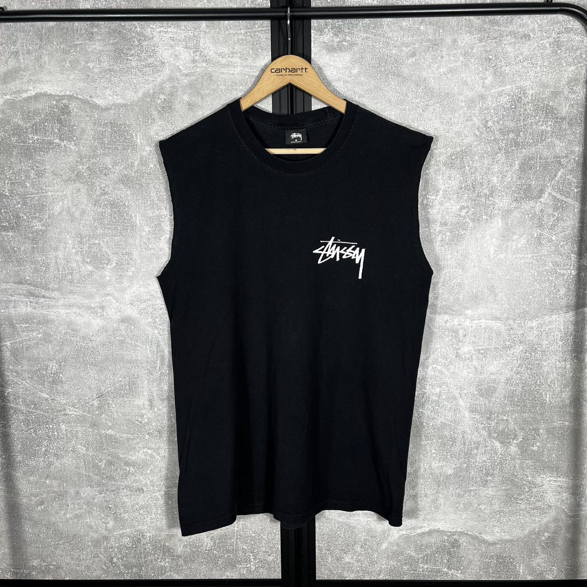 Stussy Stussy Tank Top Big Logo Vintage T-shirt Tee Rare Black USA Size US M / EU 48-50 / 2 - 2 Thumbnail