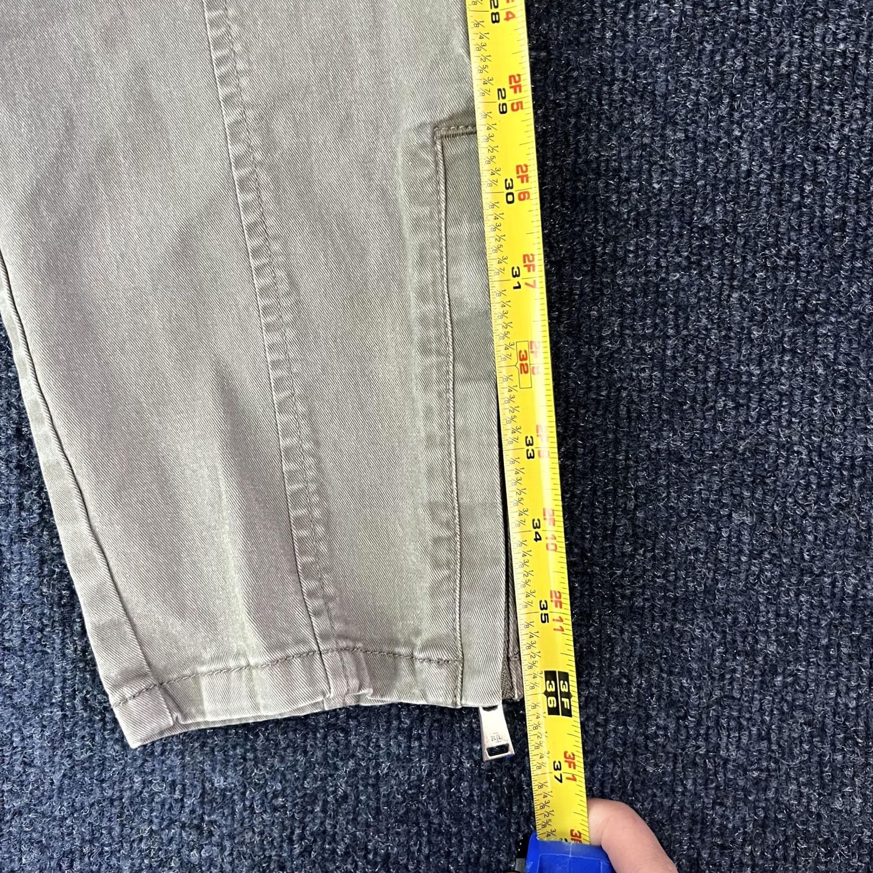 Ralph Lauren Lauren Ralph Lauren Pants Womens 14 Beige Cargo Twill Ankle Zip Tapered Stretch Size 36" / US 14 / IT 50 - 7 Thumbnail