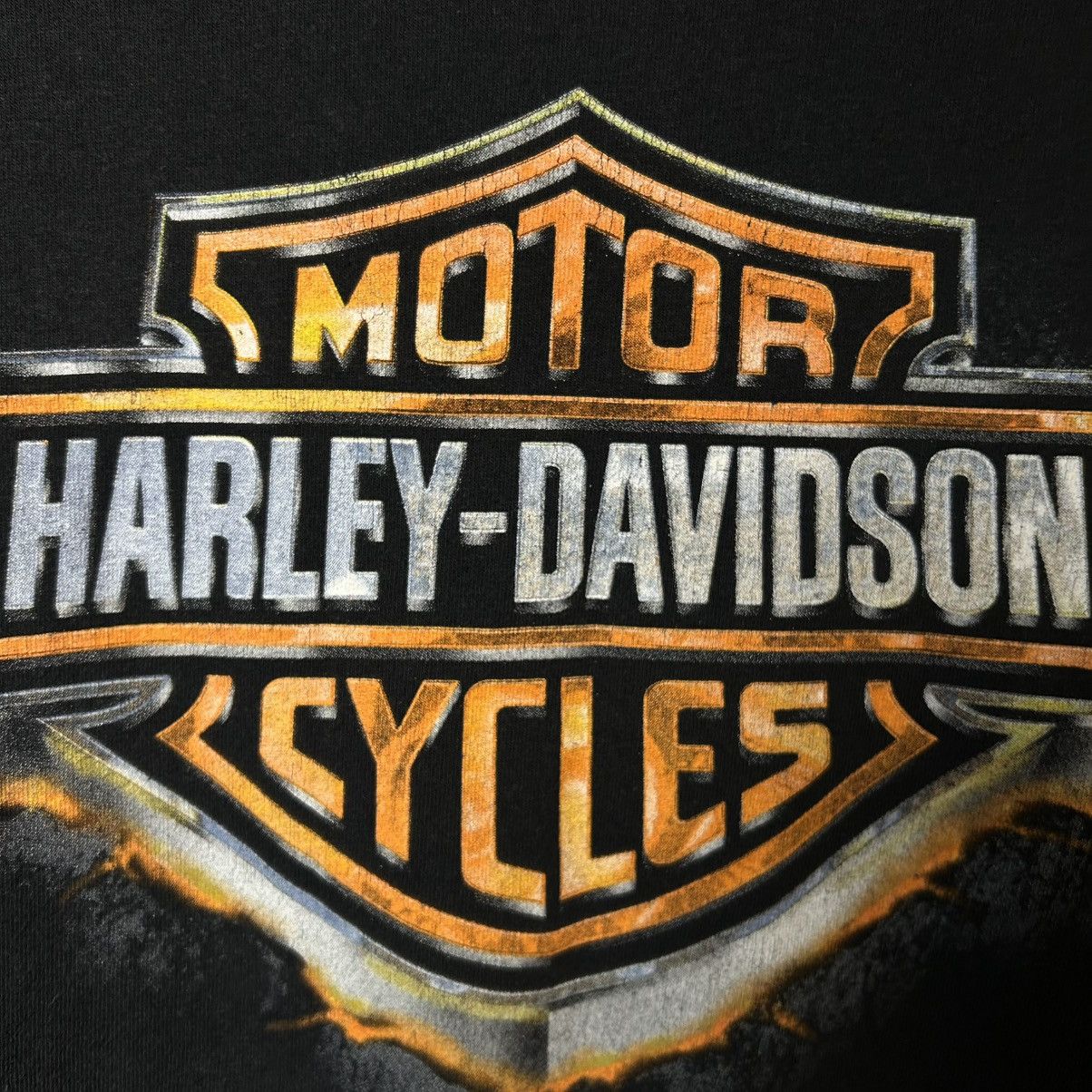 Harley Davidson Vintage Harley Davidson Big Graphic Logo Motorcycles tee Size US L / EU 52-54 / 3 - 3 Thumbnail