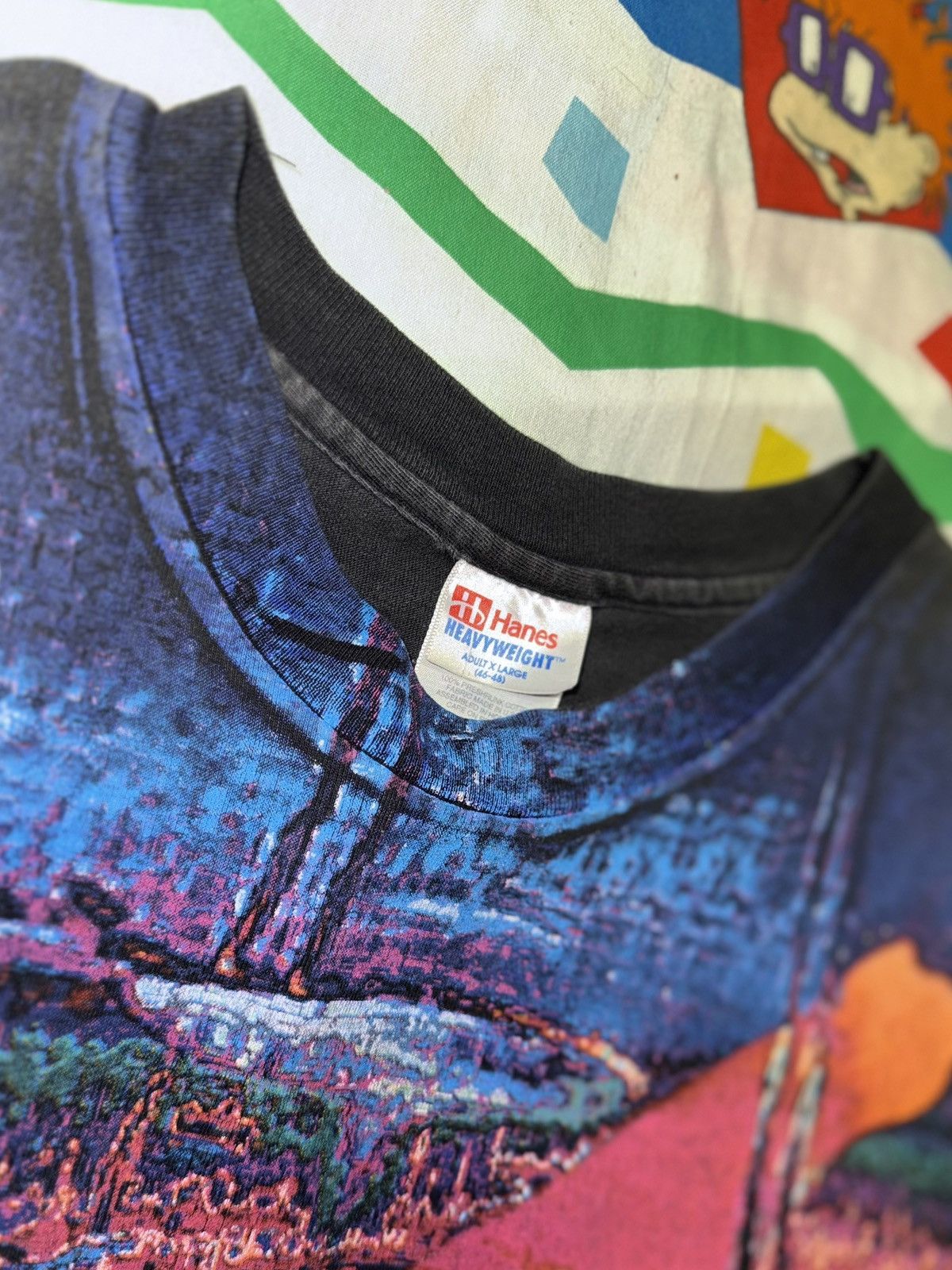 Hanes Vintage 1990s LED ZEPPELIN All Over Print T-SHIRT Size US XL / EU 56 / 4 - 7 Thumbnail