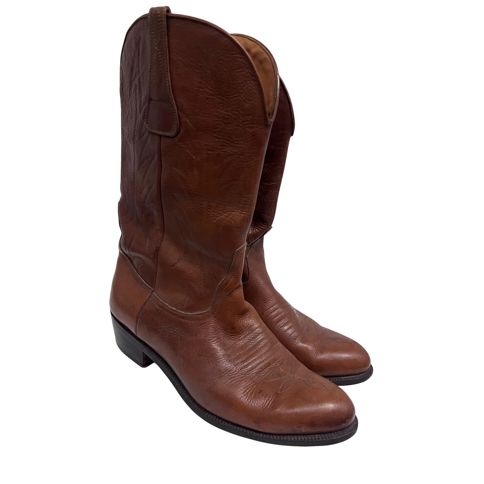 Other Arfango Mens Vintage Brown Italian Leather Western Cowboy Bo Size US 10 / EU 43 - 1 Thumbnail