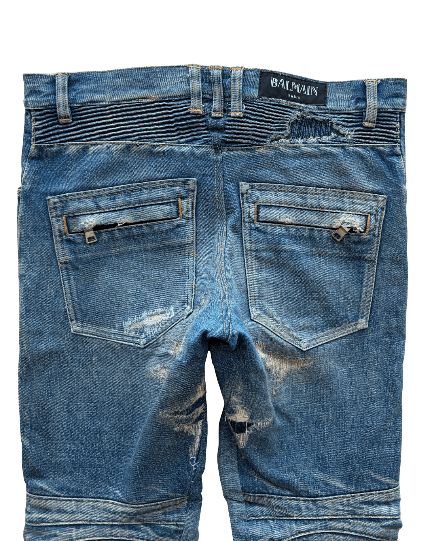 Balmain Balmain FW13 Destroyed Moto Biker Jeans Size US 32 / EU 48 - 7 Thumbnail