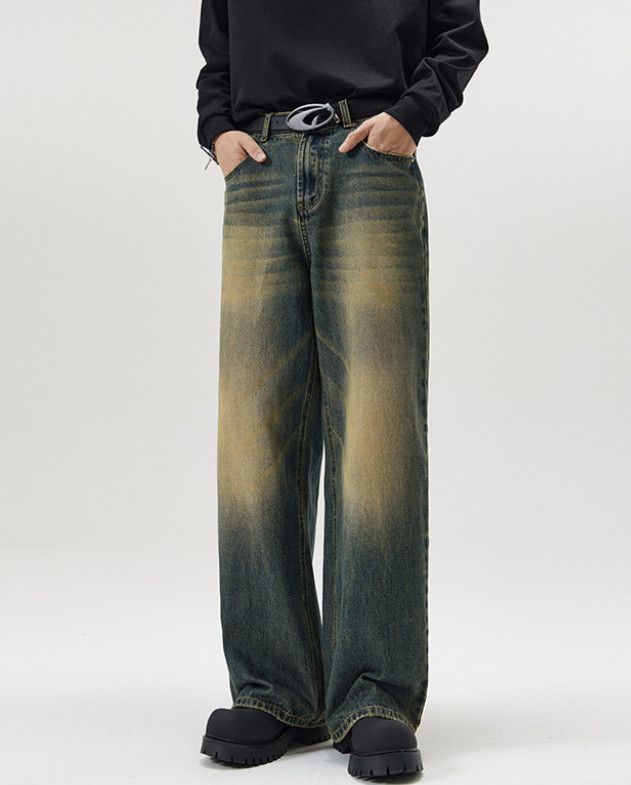Vintage Men's American street washed distressed cleanfit loose jeans Size US 32 / EU 48 - 1 Thumbnail