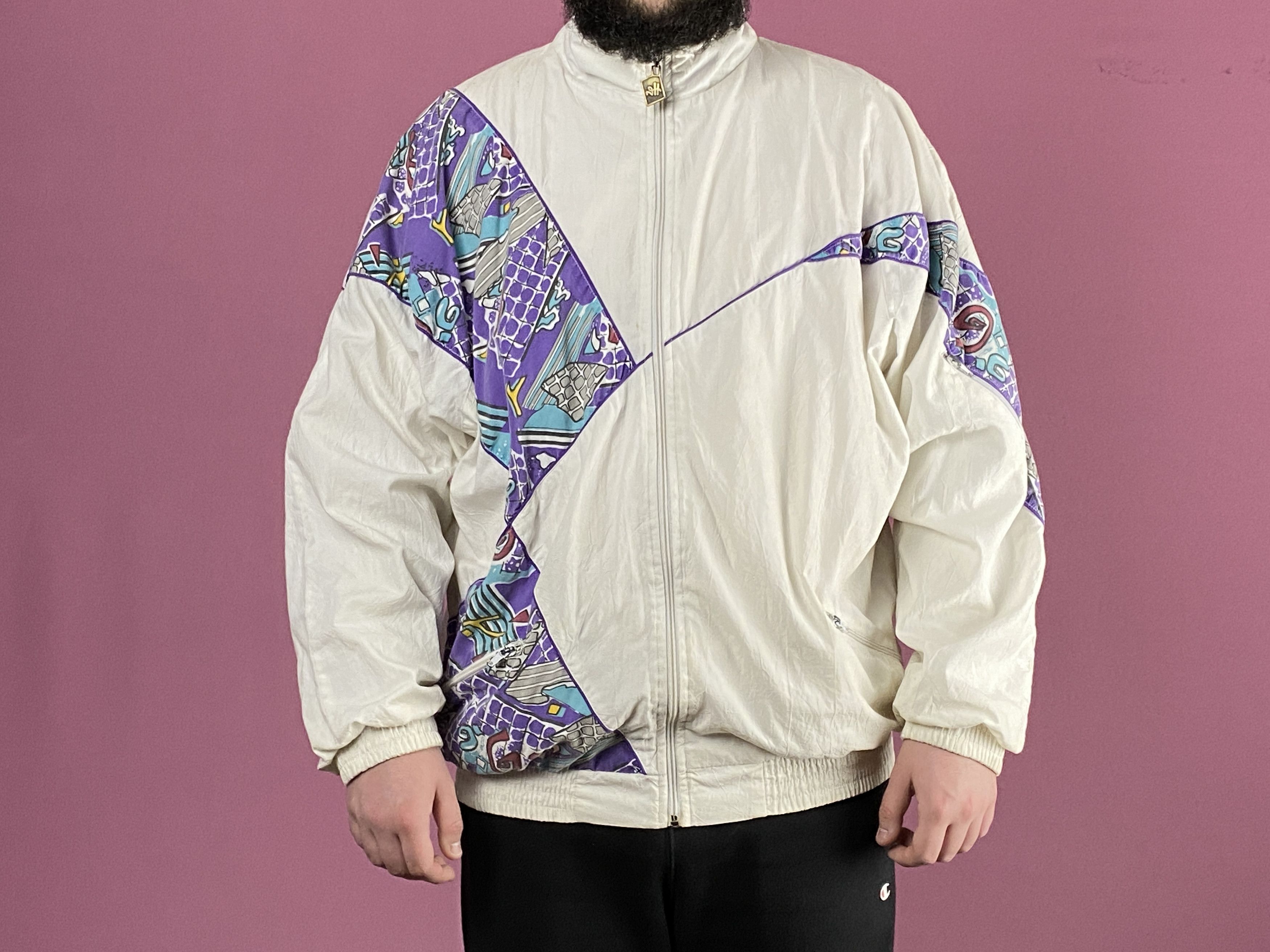 Vintage 90s Van Hemert Vintage Men's Windbreaker Jacket - XL Size US XL / EU 56 / 4 - 4 Thumbnail