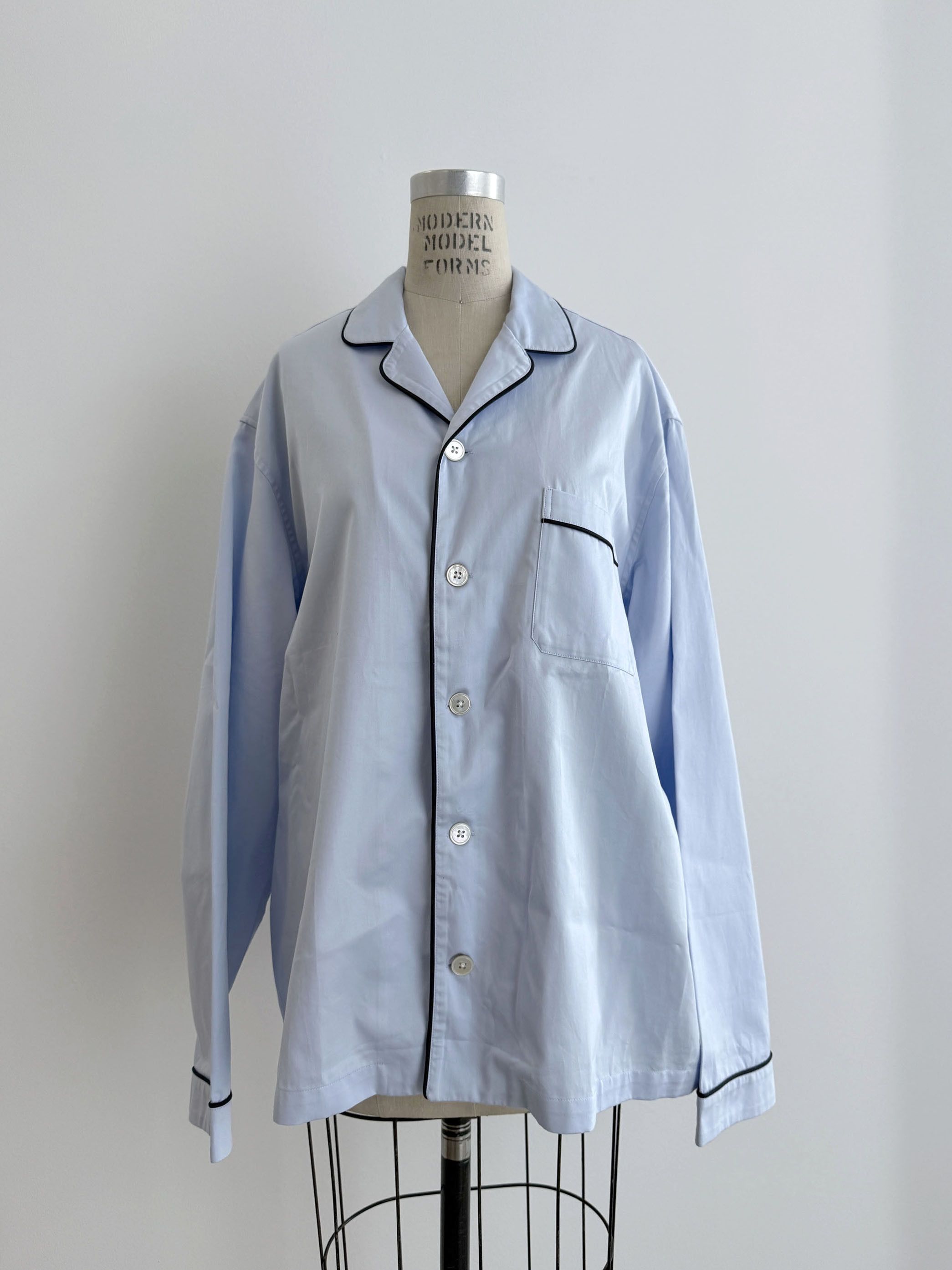 Tekla New - TEKLA light blue piping shirt Size US L / EU 52-54 / 3 - 1 Thumbnail