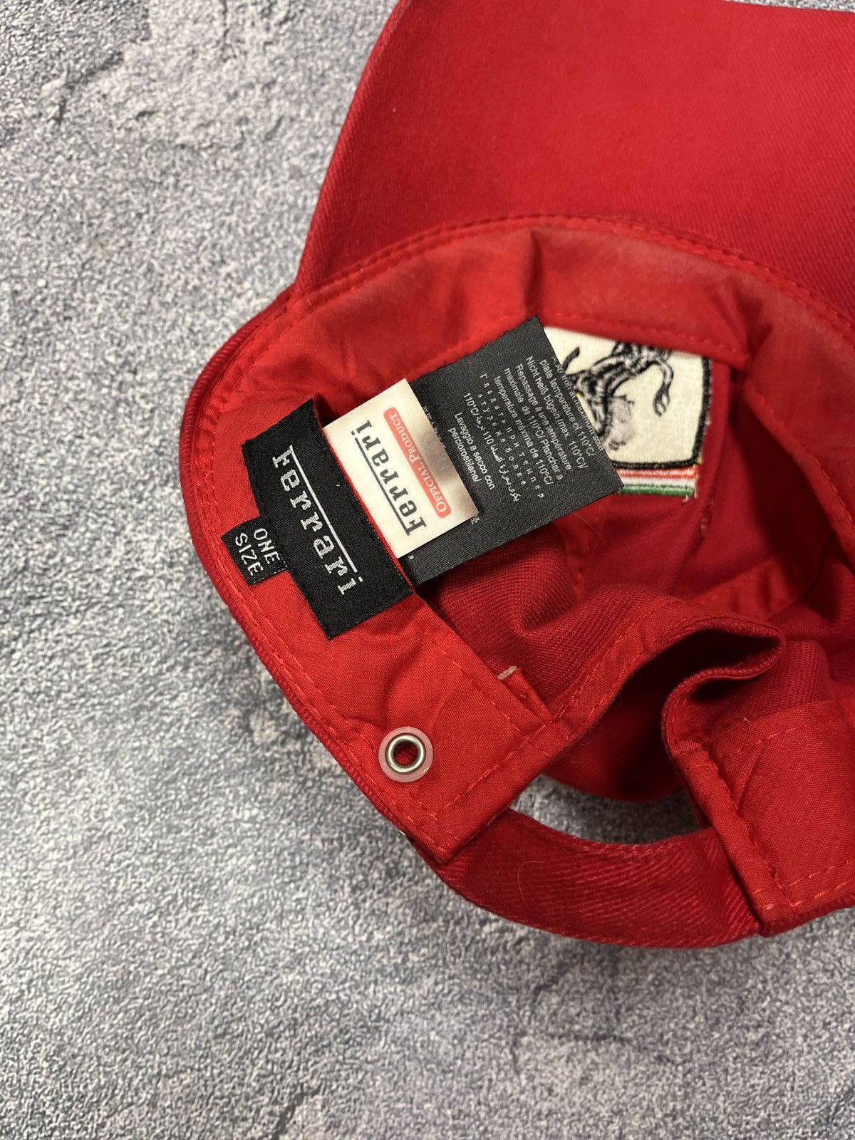 Ferrari 00s Vintage Ferrari Shell Embroidered Logo Cap In Red Size ONE SIZE - 4 Thumbnail